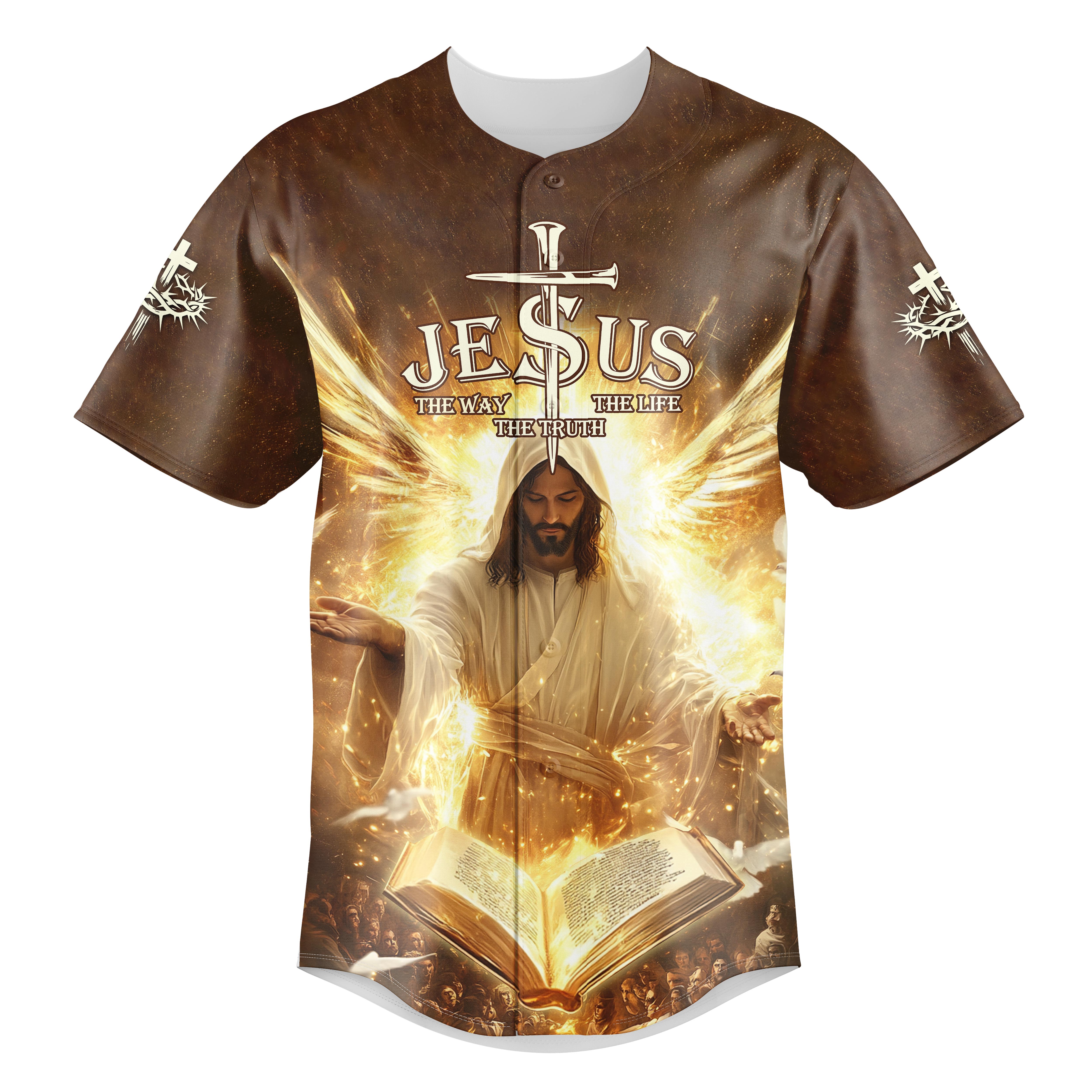 Jesus The Way, The Truth, The Life Baseball Jersey