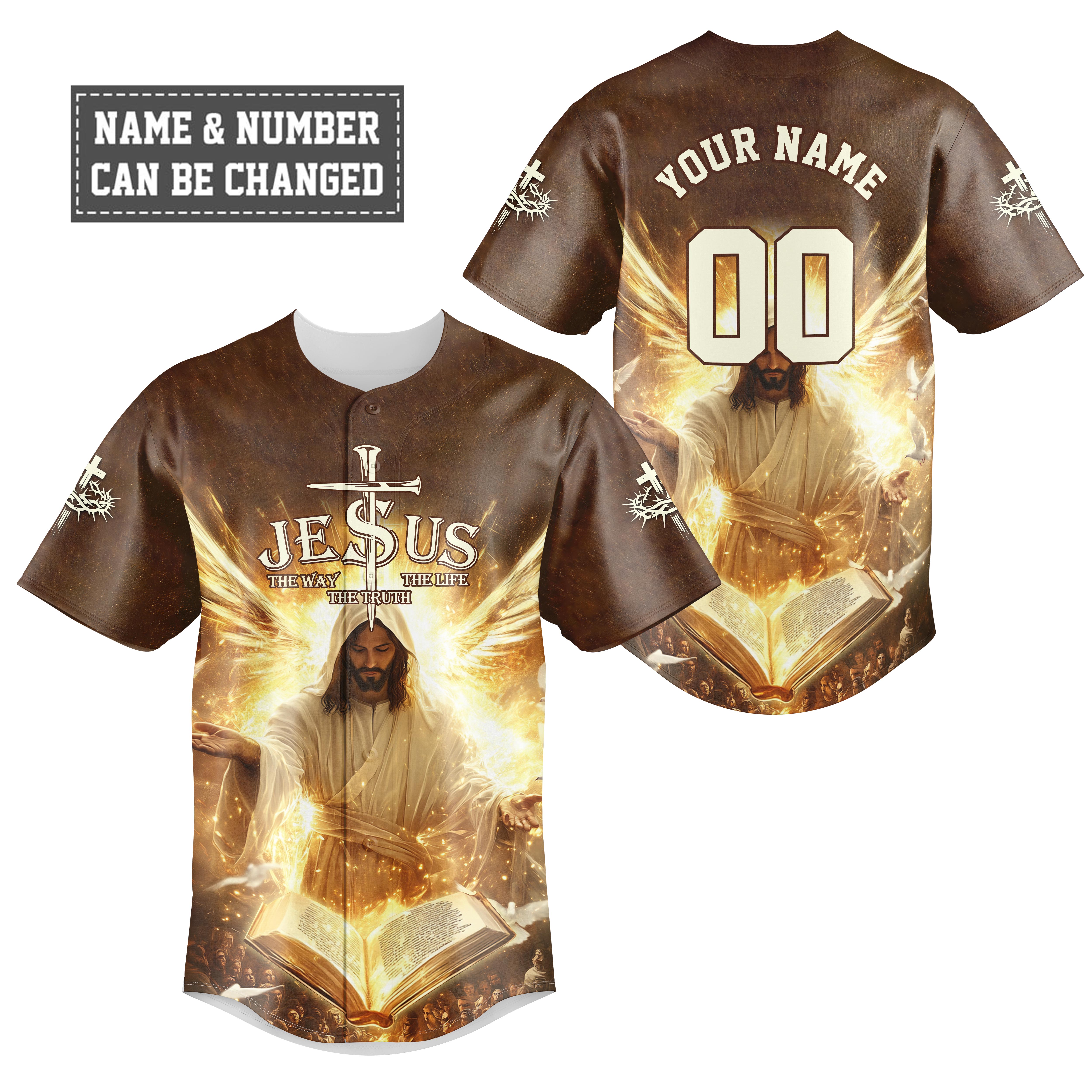 Jesus The Way, The Truth, The Life Baseball Jersey
