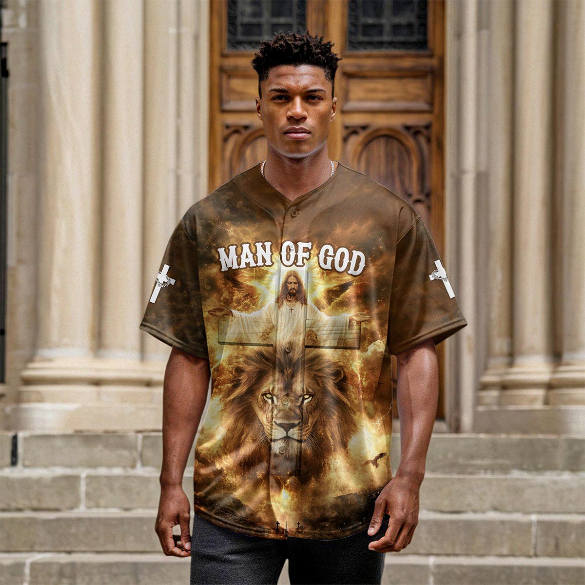 Man Of God Custom Name Baseball Jersey