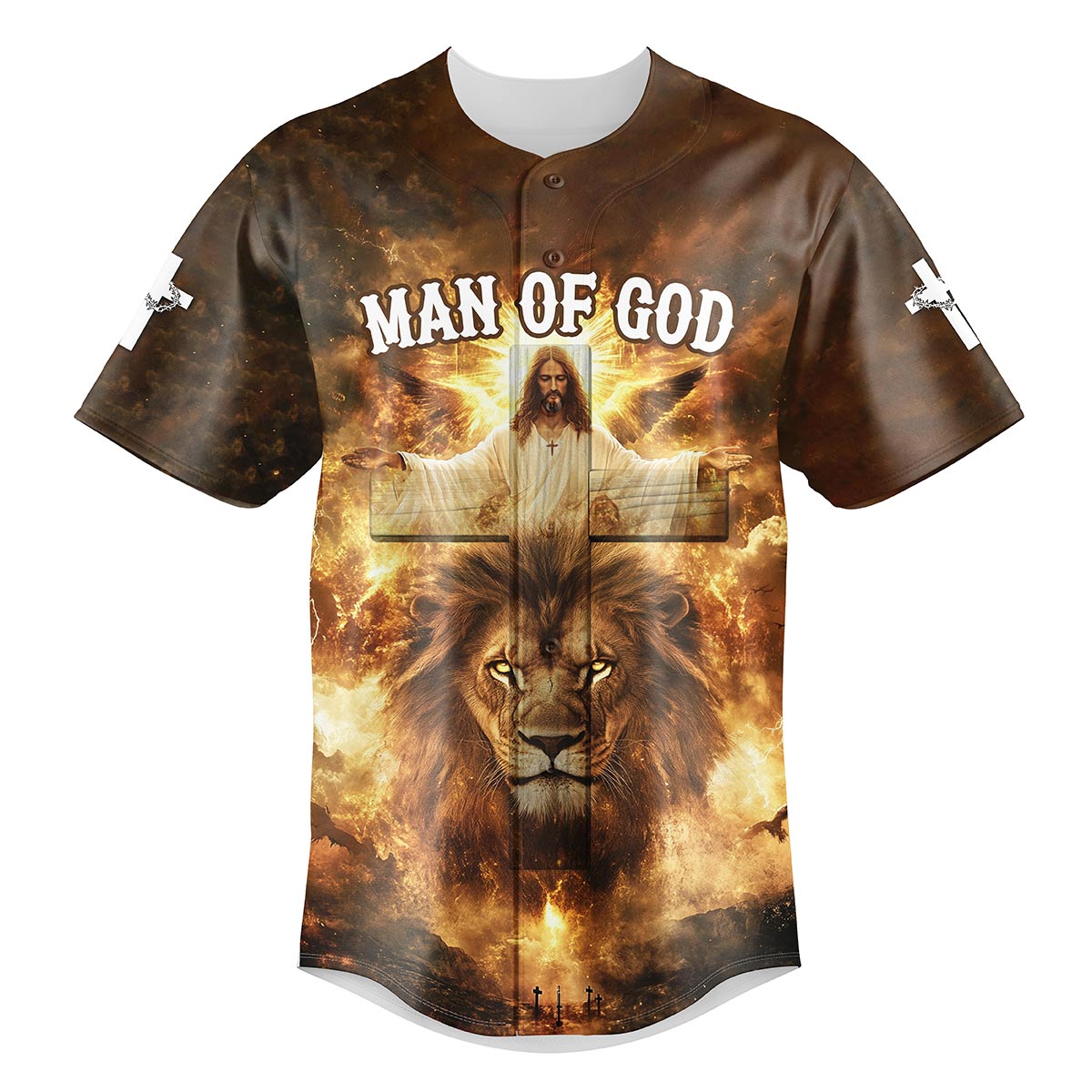 Man Of God Custom Name Baseball Jersey