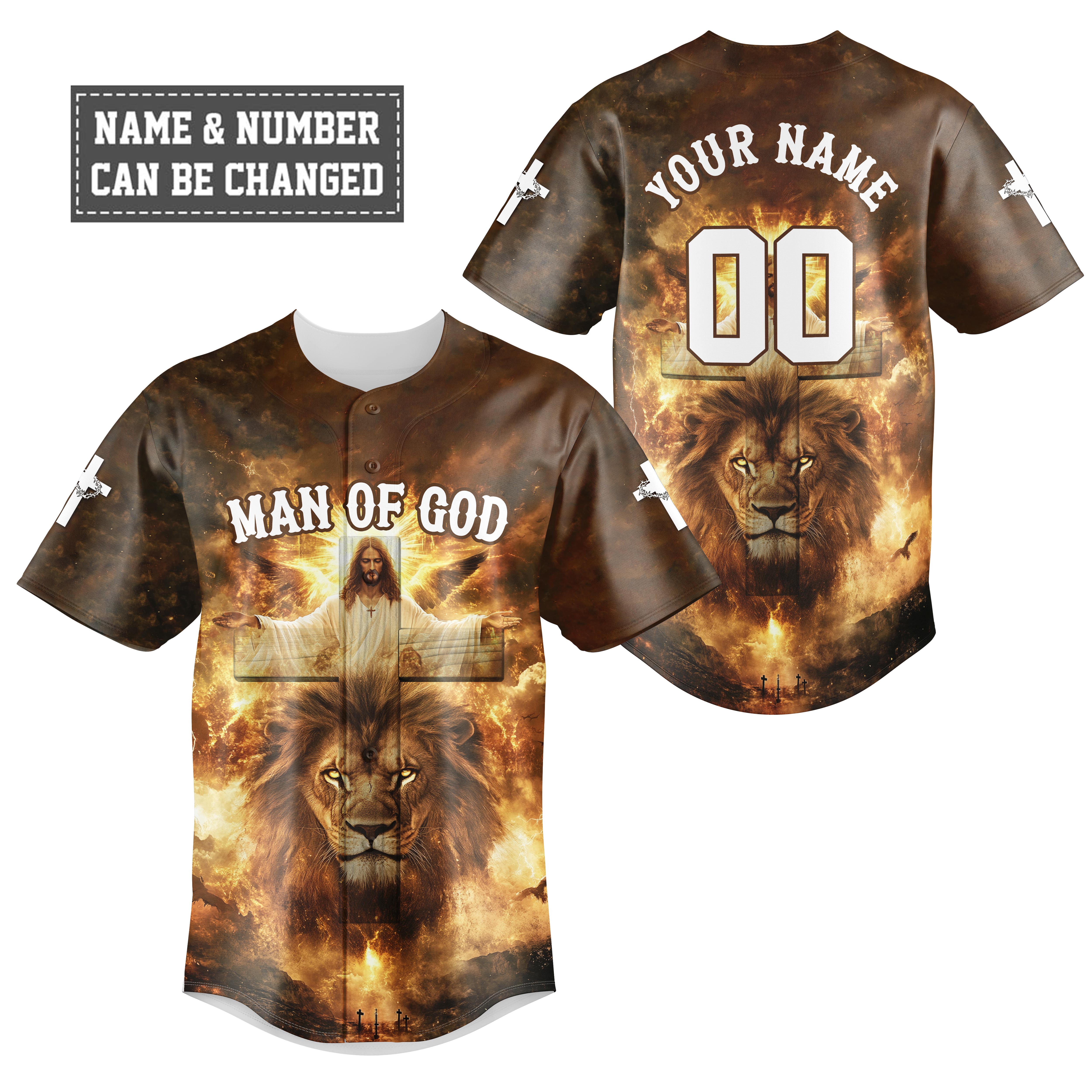 Man Of God Baseball Jersey