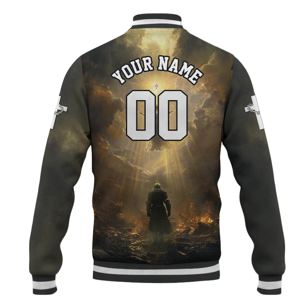 A Child Of God A Man Of Faith A Warrior Of Christ Baseball Jacket