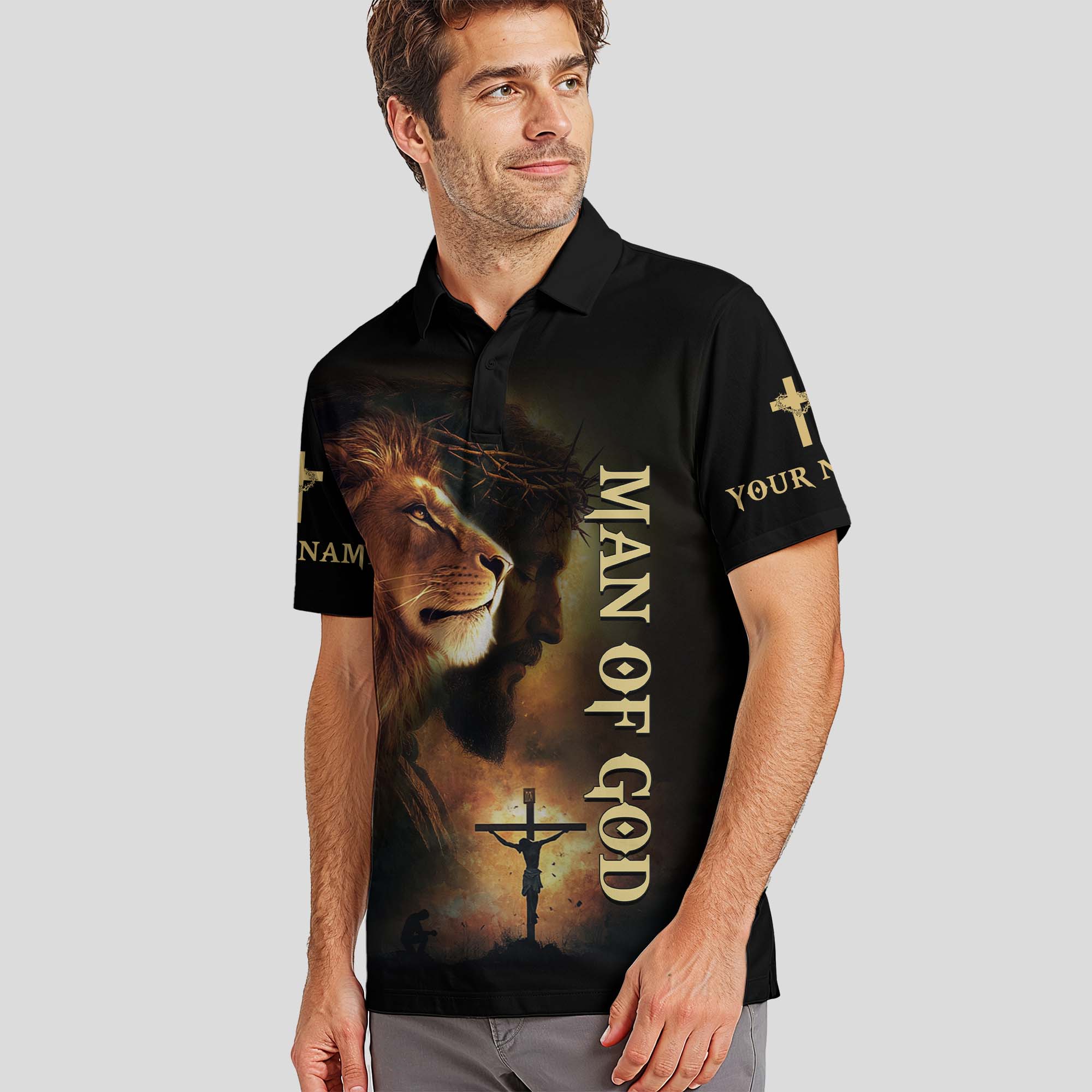 No Matter The Storm Lion Polo Shirt