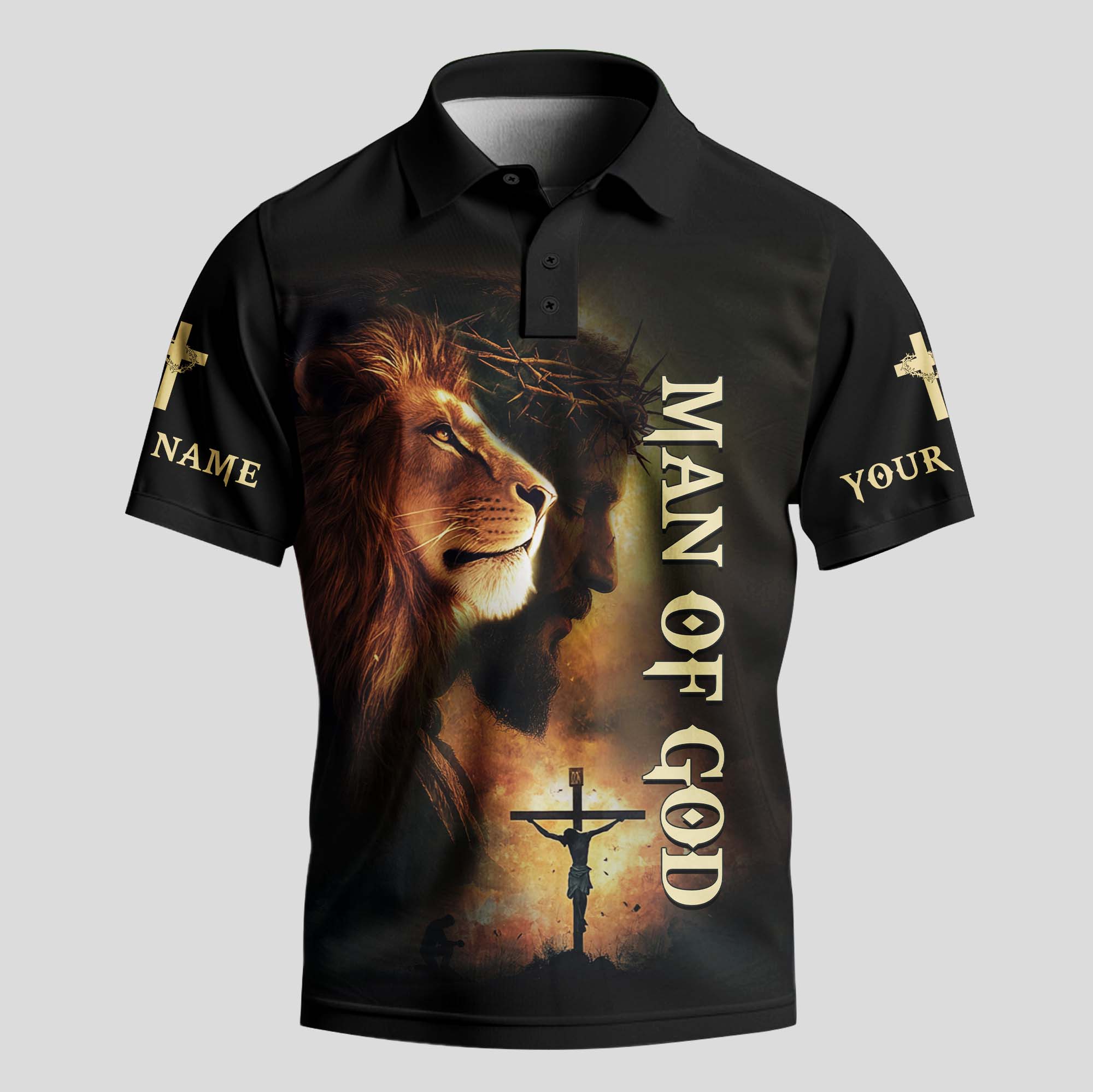No Matter The Storm Lion Polo Shirt