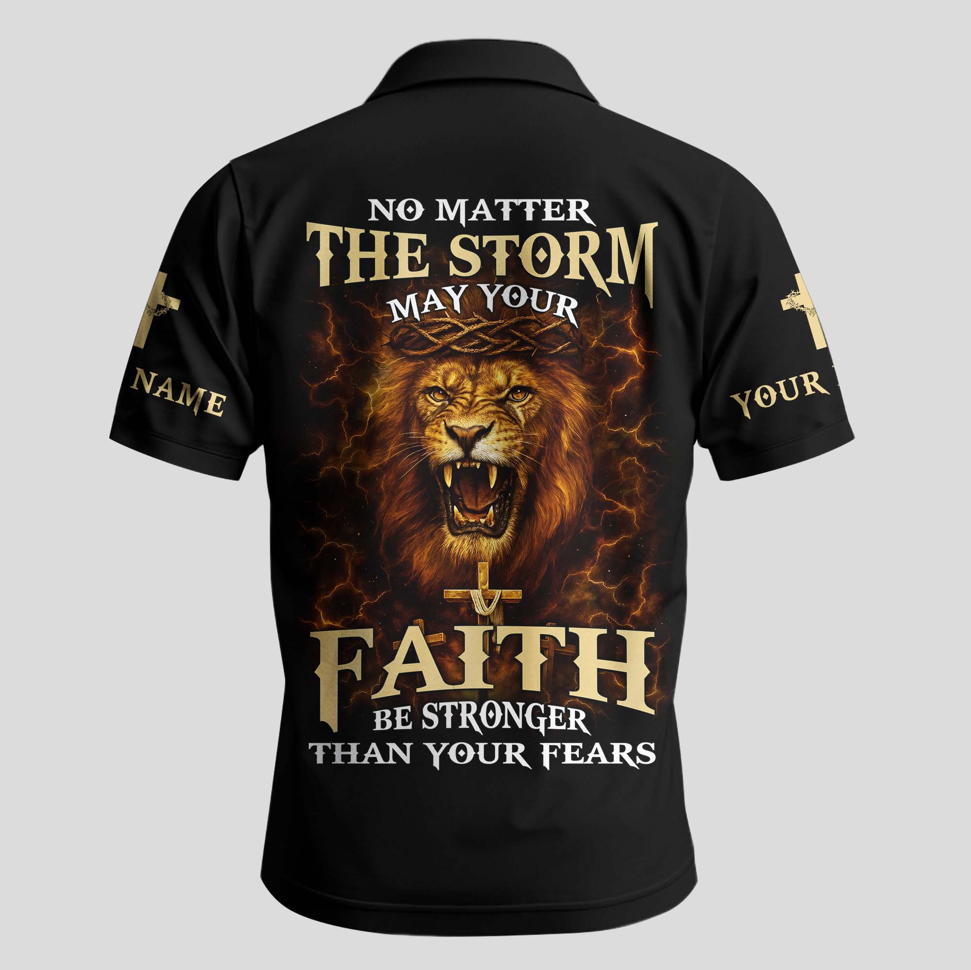 No Matter The Storm Lion Polo Shirt