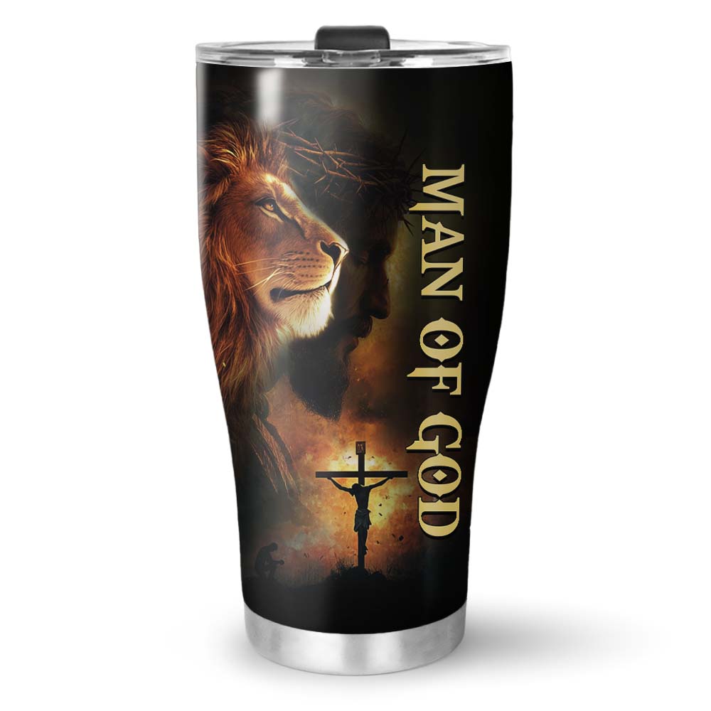 No Matter The Storm Lion Tumbler
