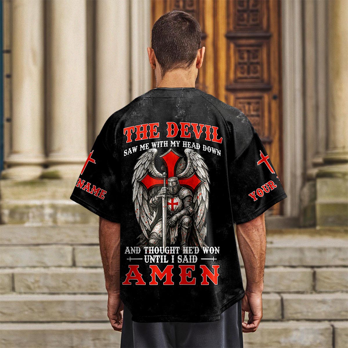 The Devil Saw Me With My Head Down Custom Name Baseball Jersey