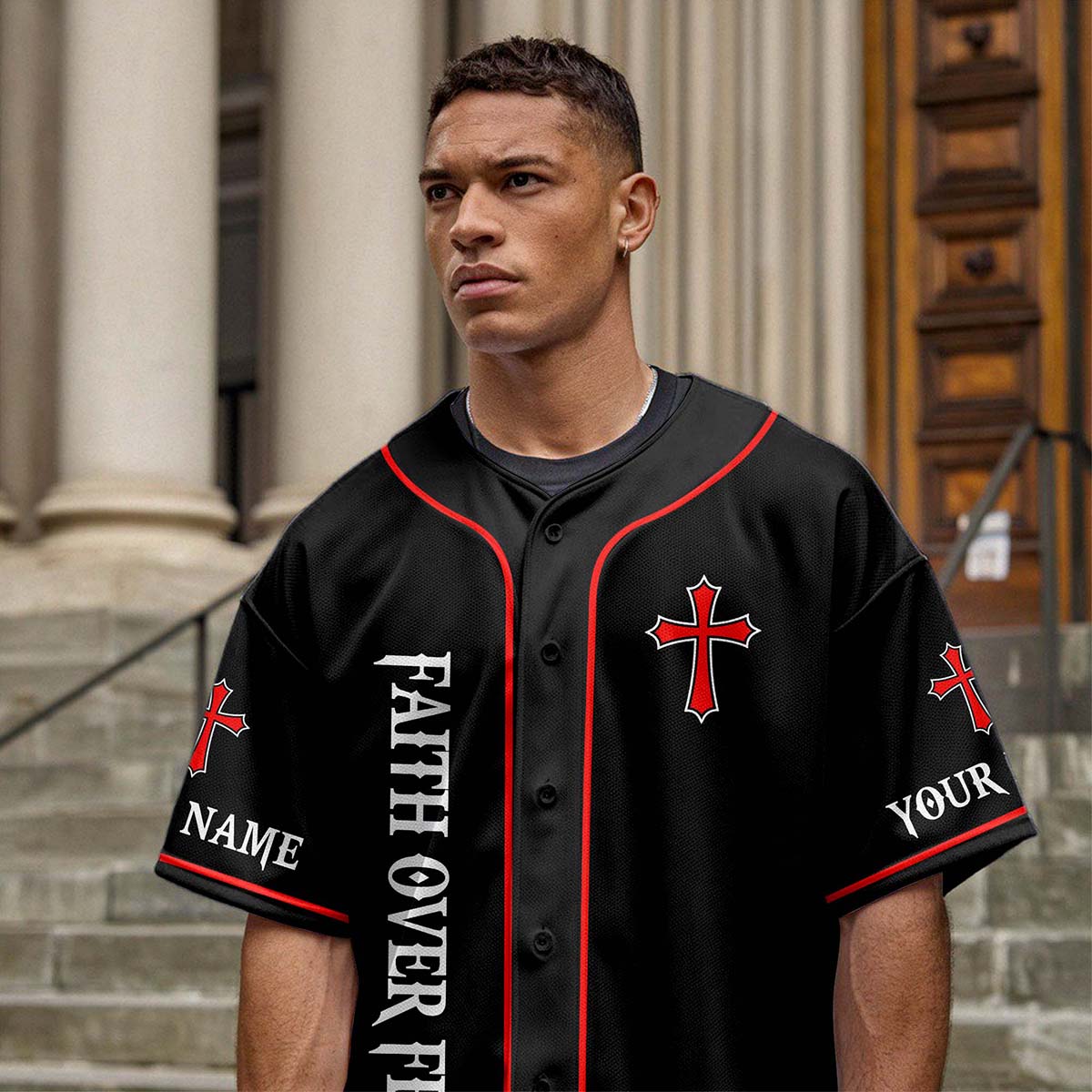The Cross Is The Evidence Of God's Love For Us Custom Name Baseball Jersey