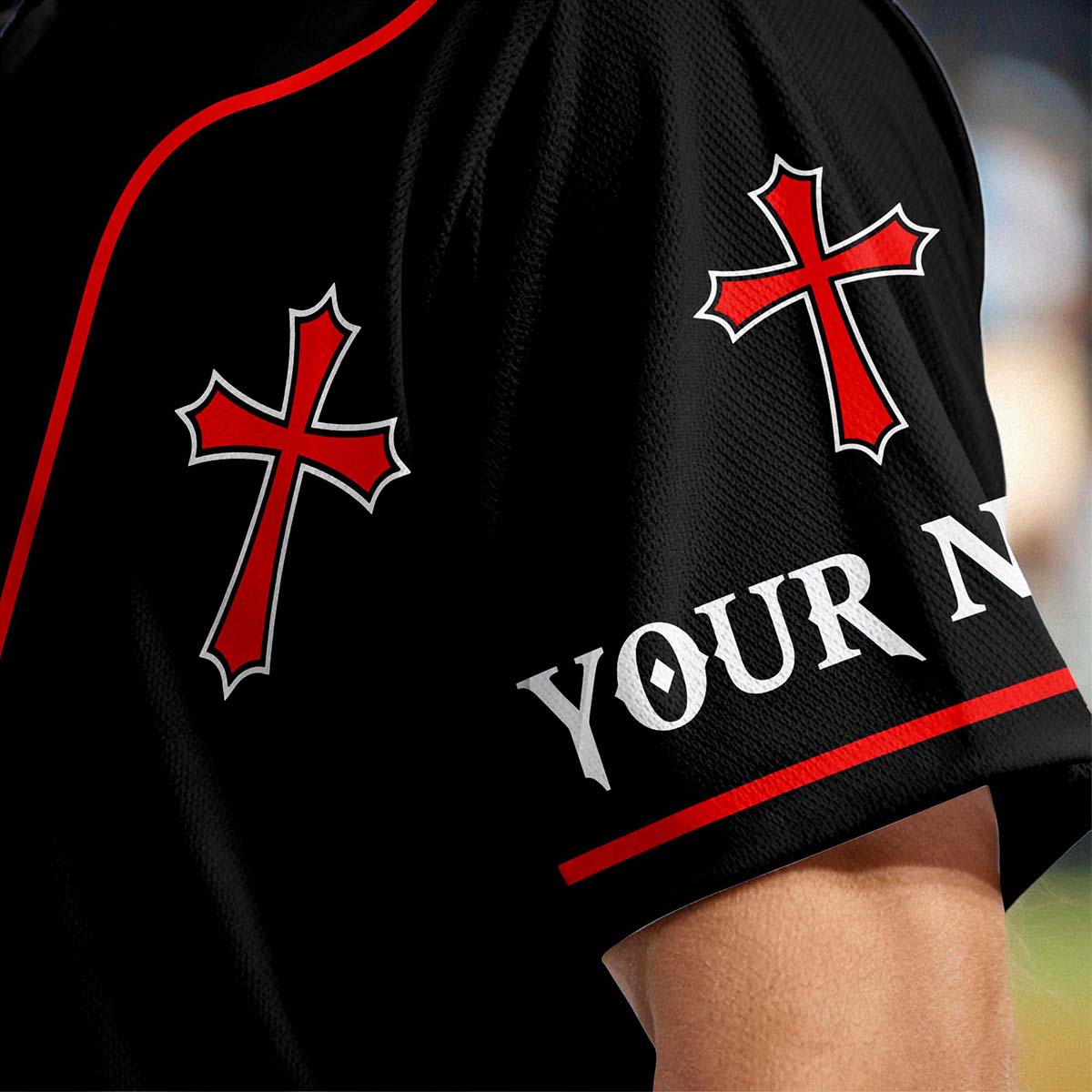 The Cross Is The Evidence Of God's Love For Us Custom Name Baseball Jersey