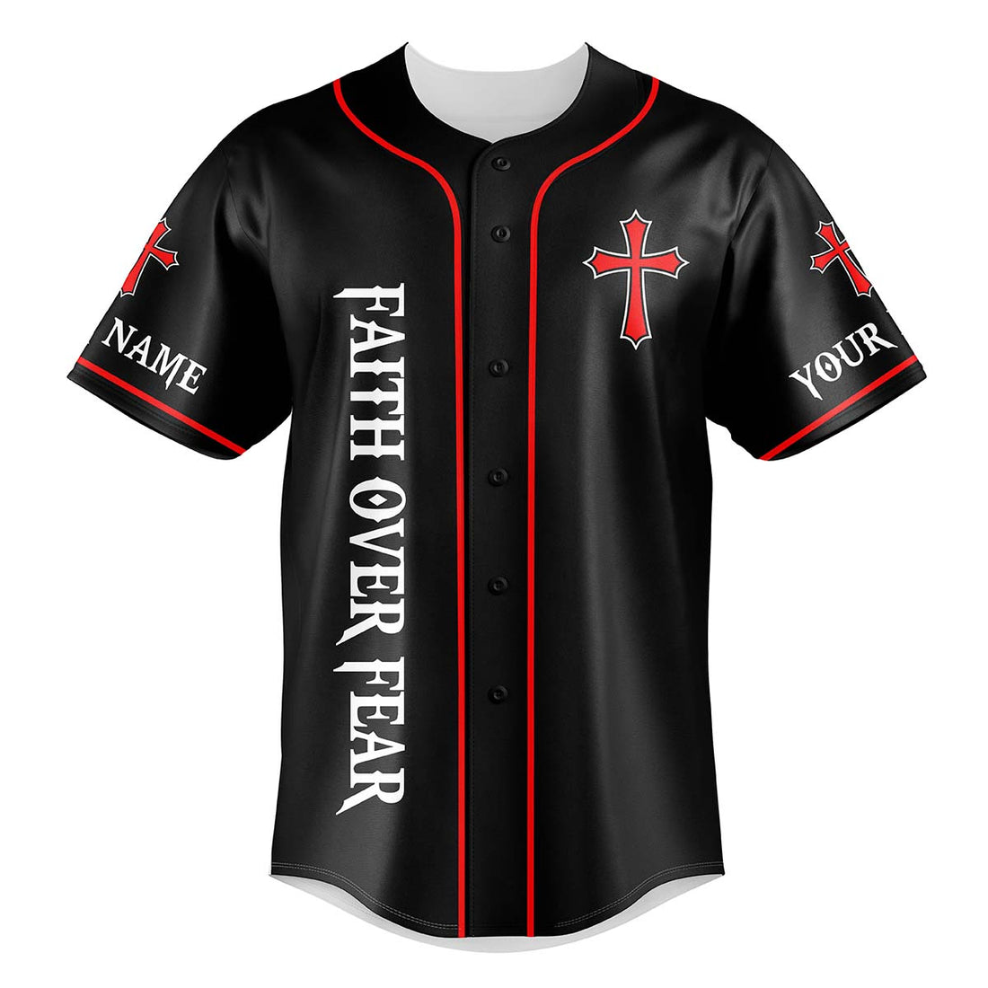 The Cross Is The Evidence Of God's Love For Us Custom Name Baseball Jersey