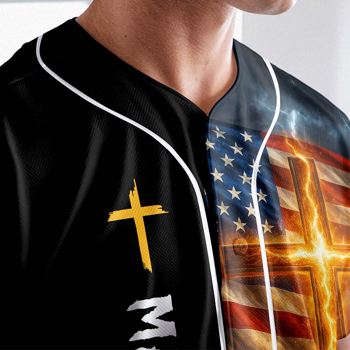 Stand For The Flag Kneel For The Cross Custom Name Baseball Jersey