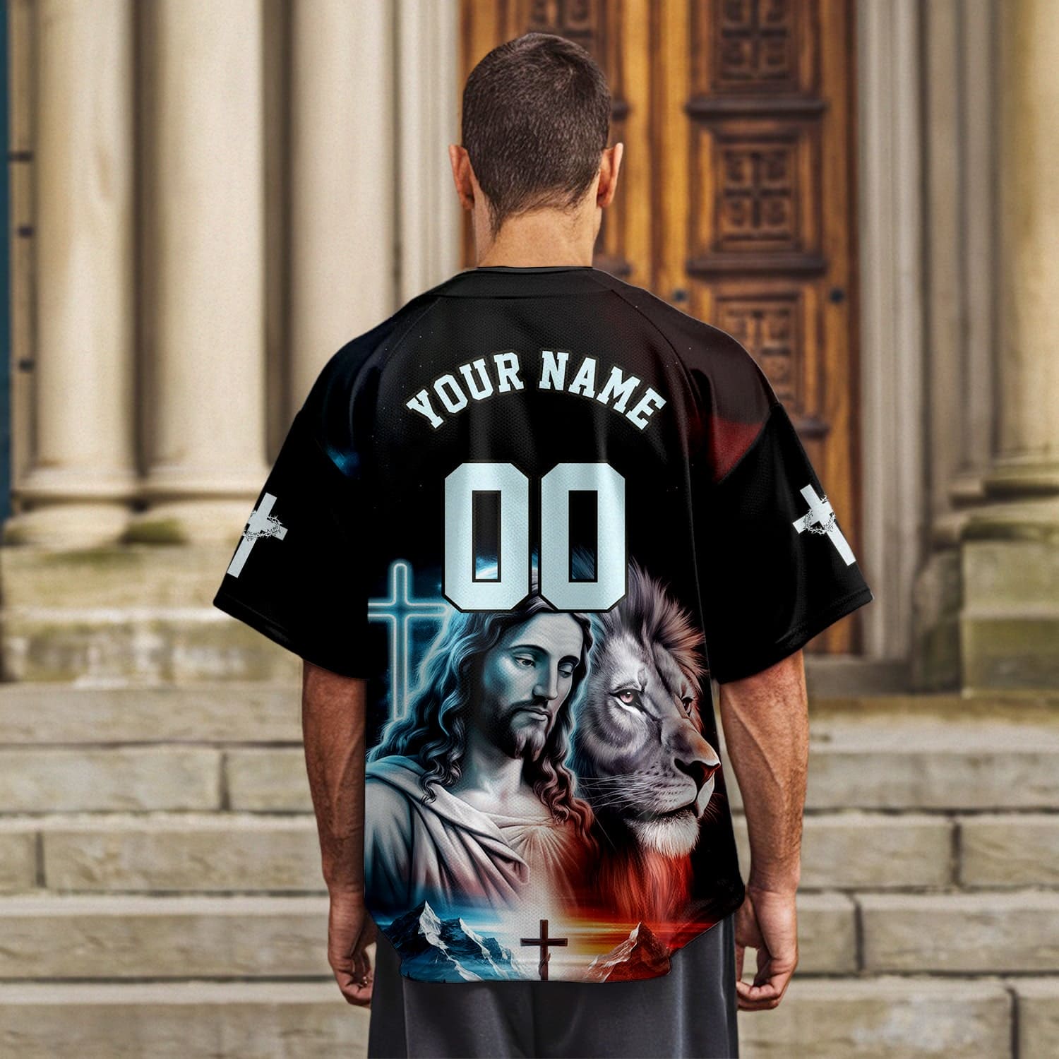 Man of god Jesus and Lion Baseball Jersey