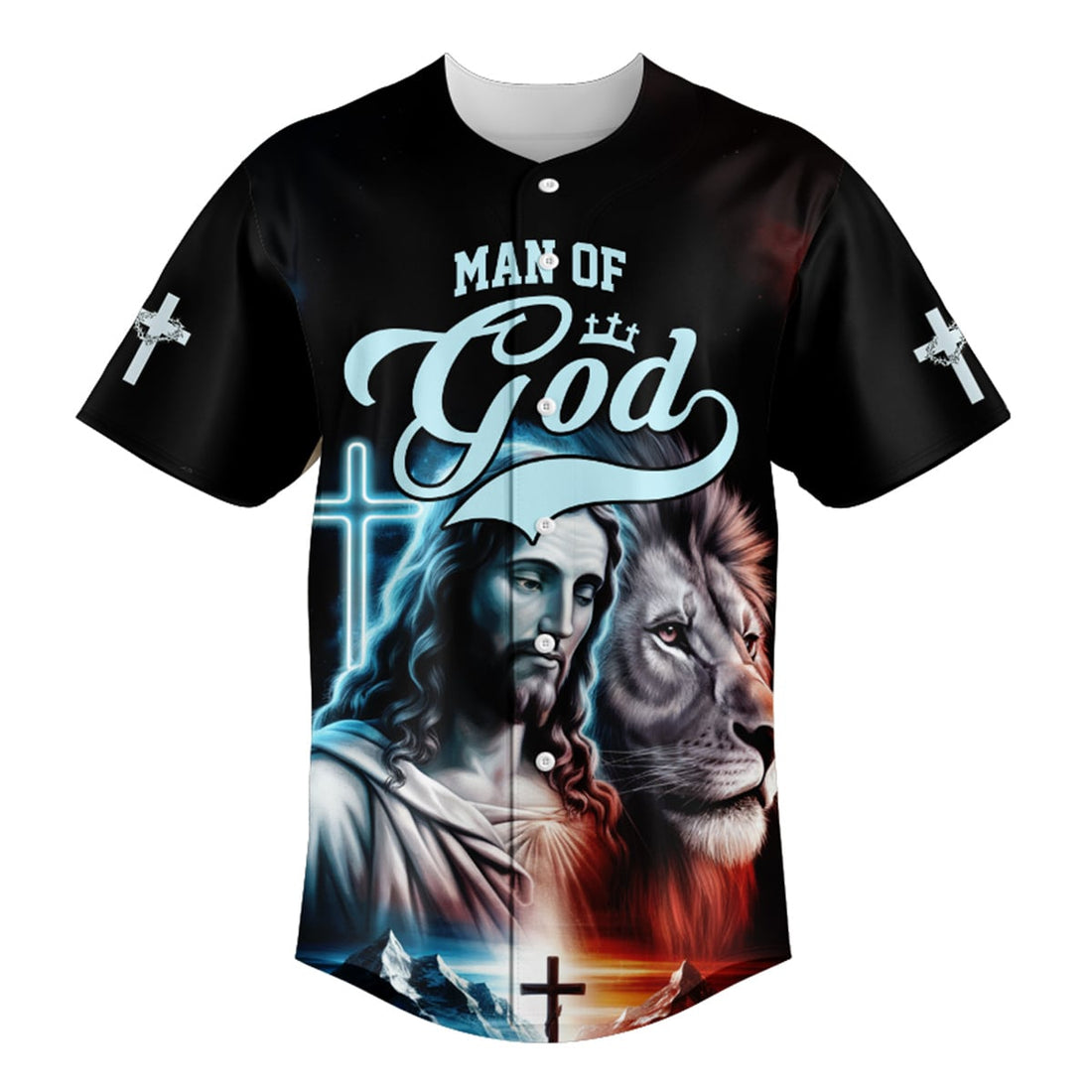 Man of god Jesus and Lion Baseball Jersey