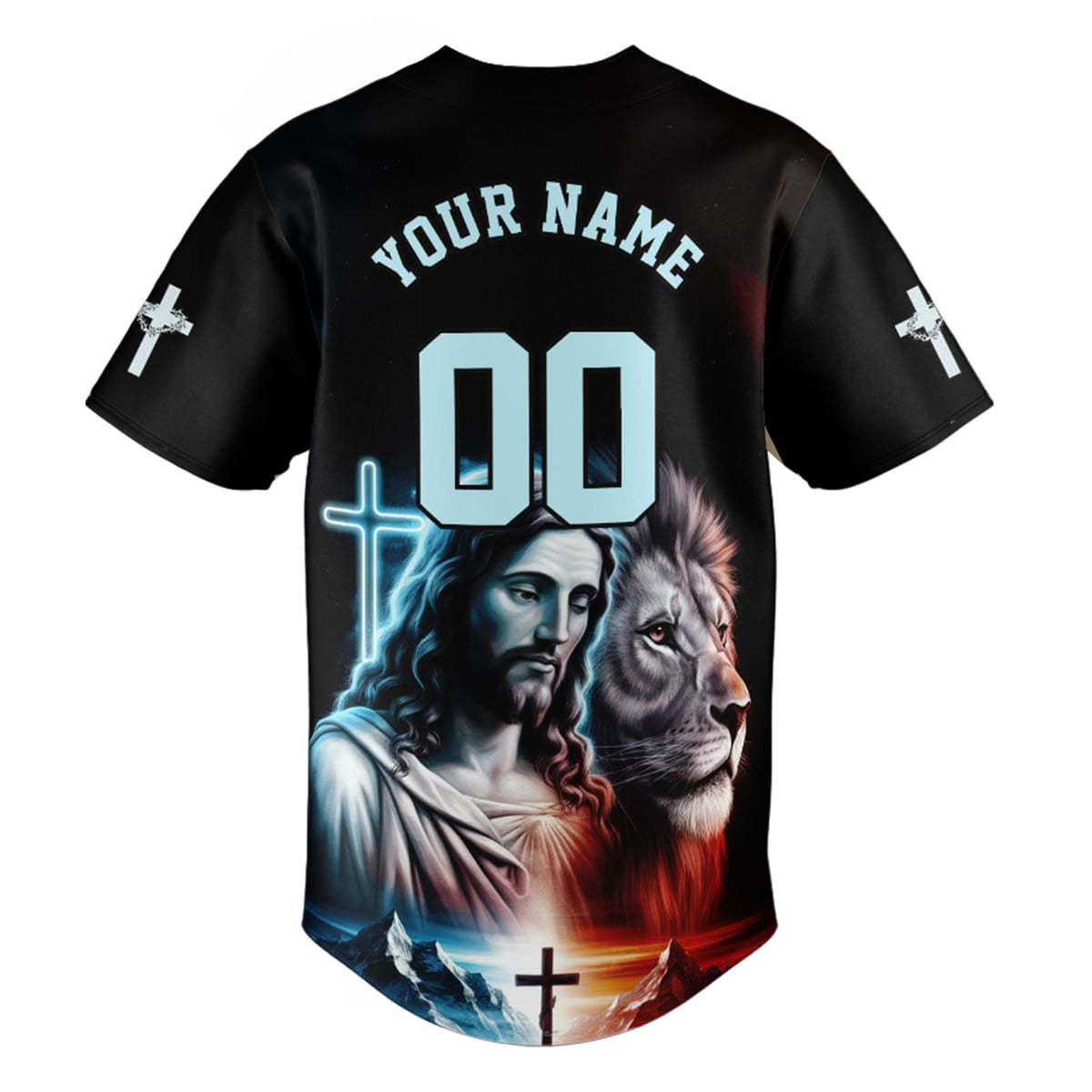 Man of god Jesus and Lion Baseball Jersey