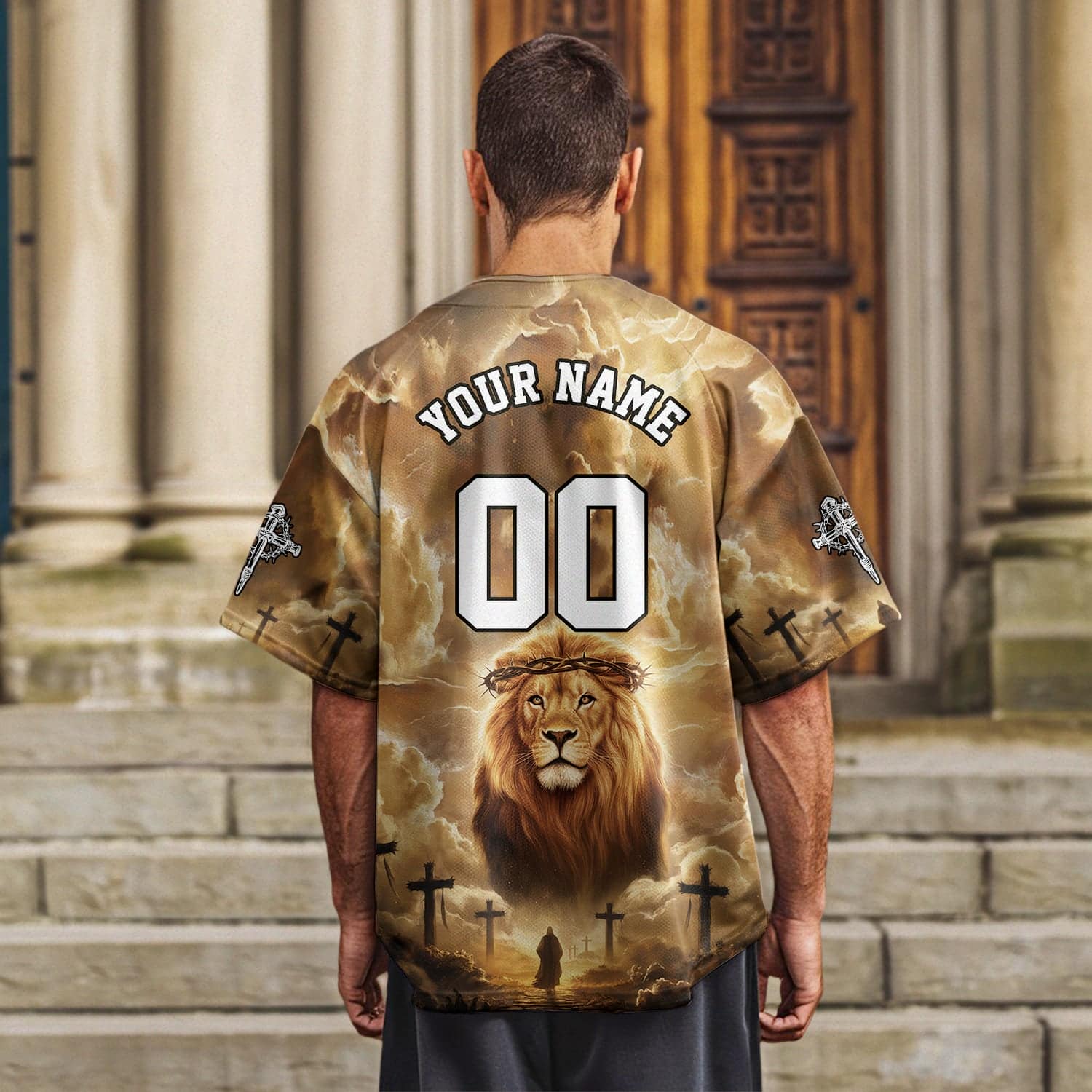 Man of God – Lion’s Courage Baseball Jersey