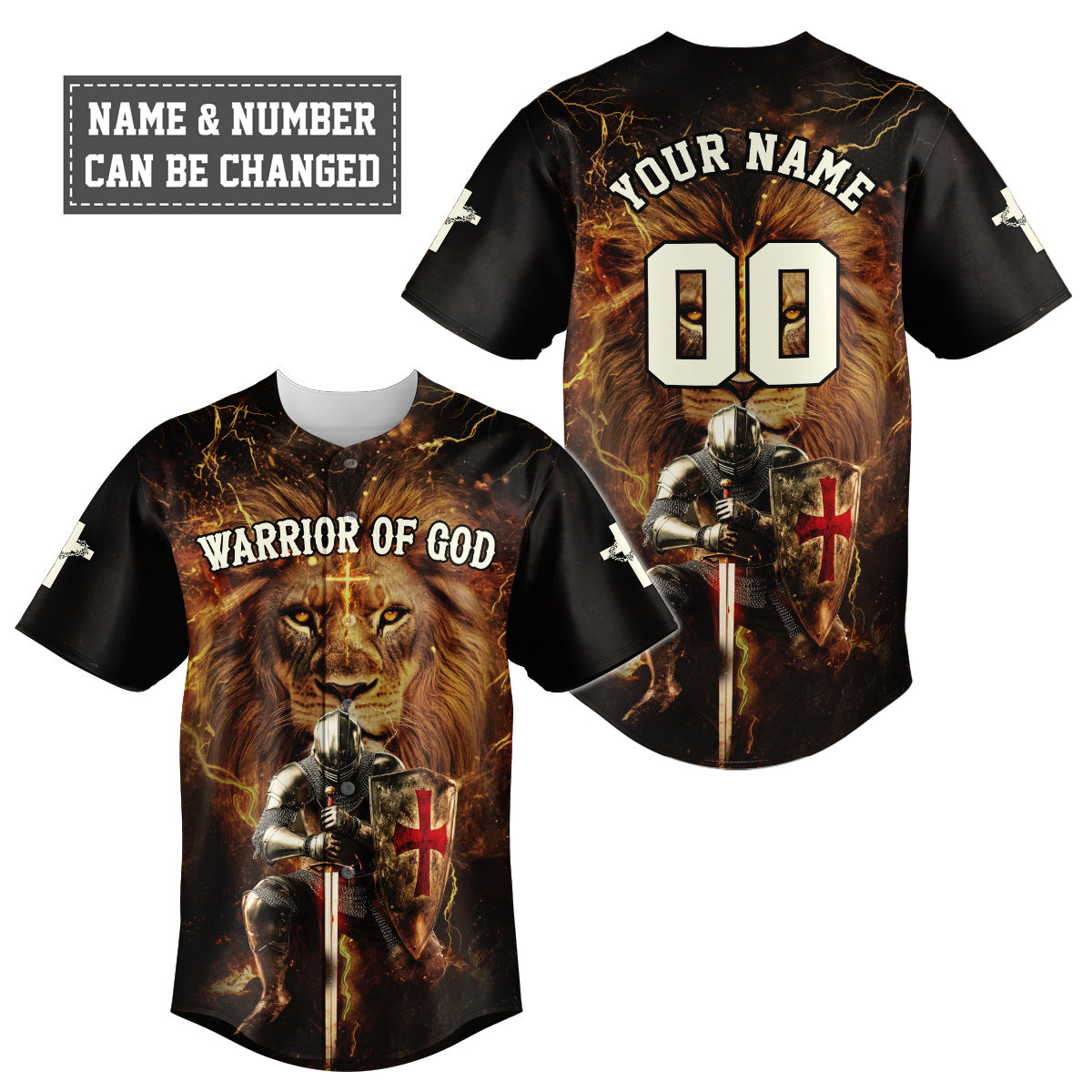 Warrior Of God Divine Crusader Baseball Jersey
