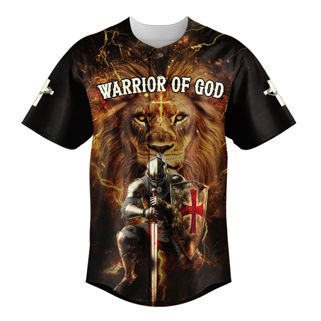 Warrior Of God Divine Crusader Custom Name Baseball Jersey