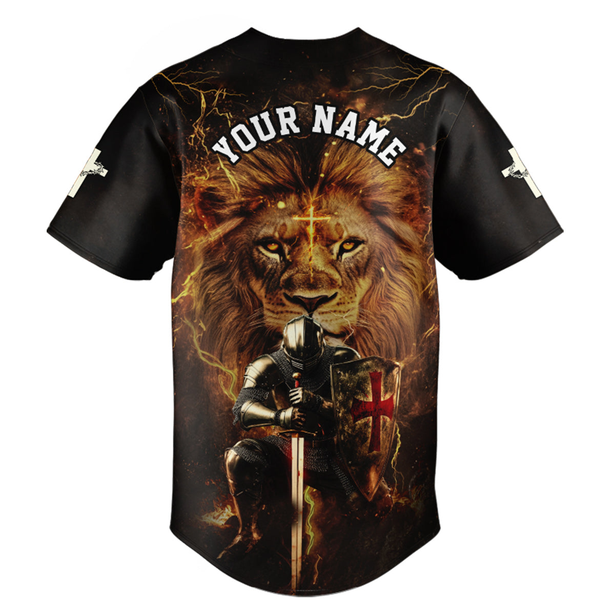Warrior Of God Divine Crusader Custom Name Baseball Jersey