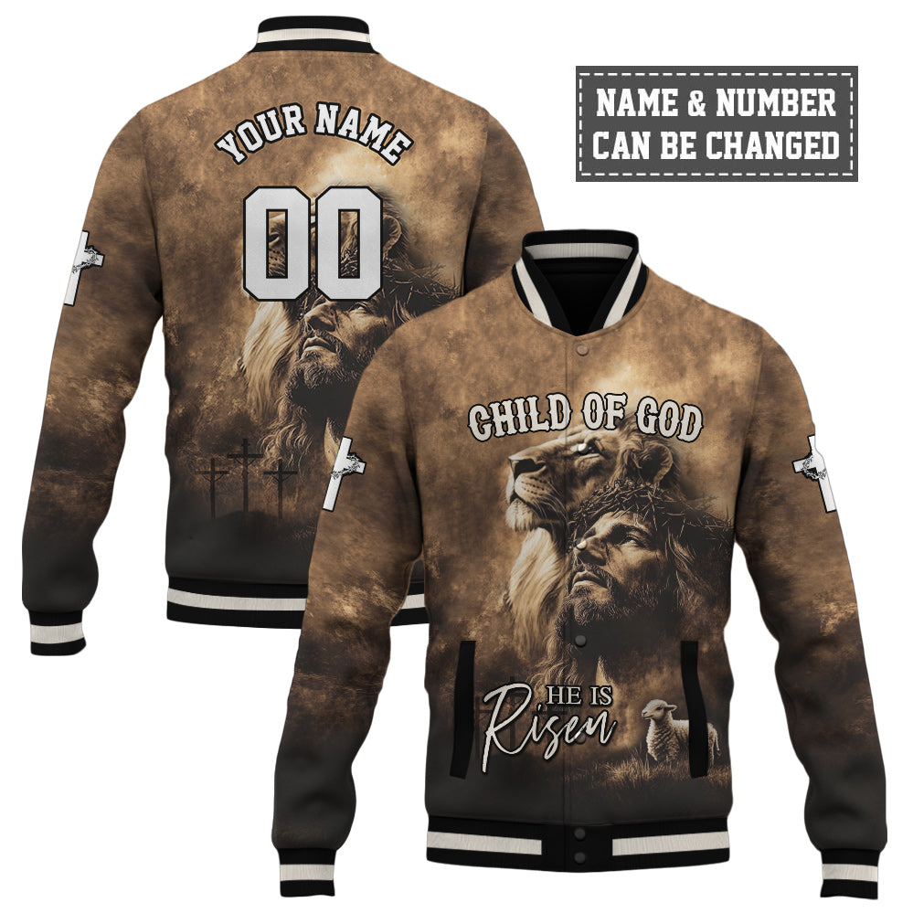 Jesus He Is Risen Baseball Jacket