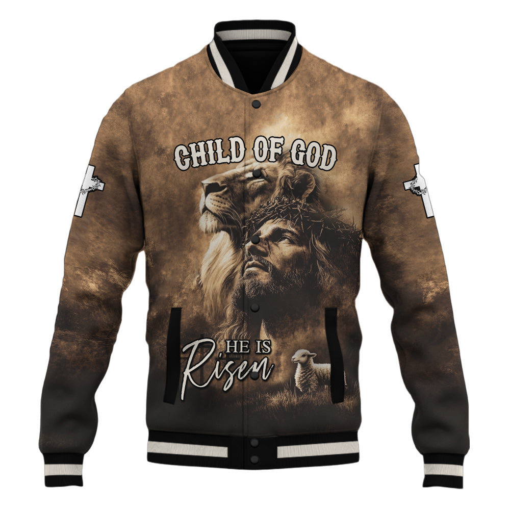 Jesus He Is Risen Baseball Jacket