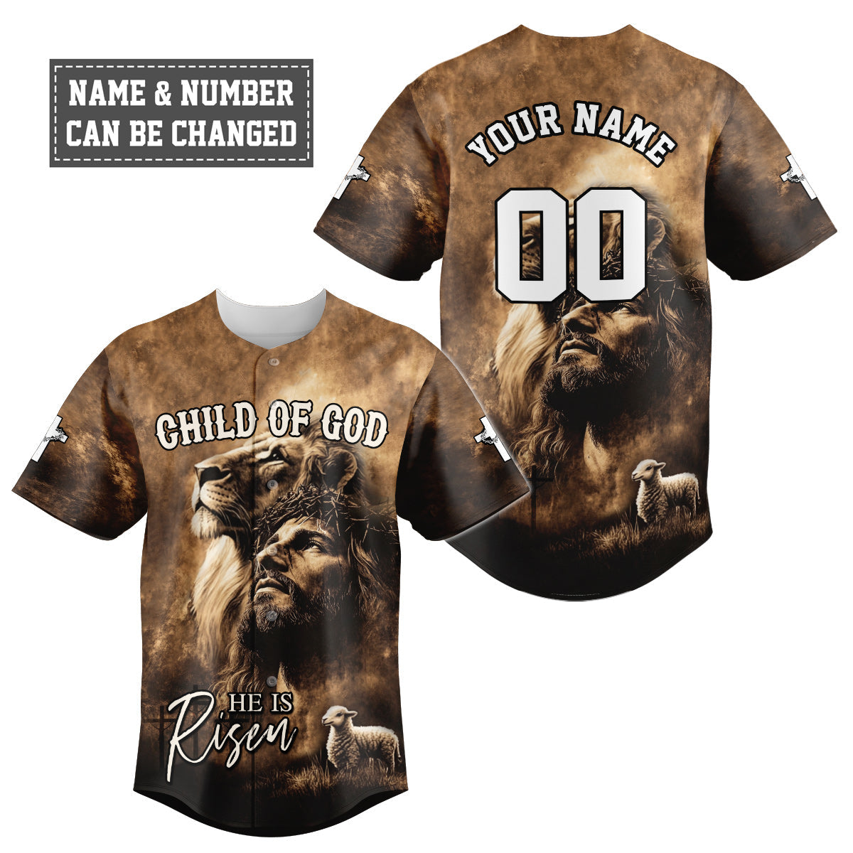Jesus He Is Risen Baseball Jersey