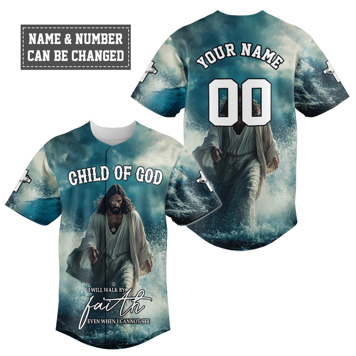 I will Walk by faith even when I cannot see Baseball Jersey