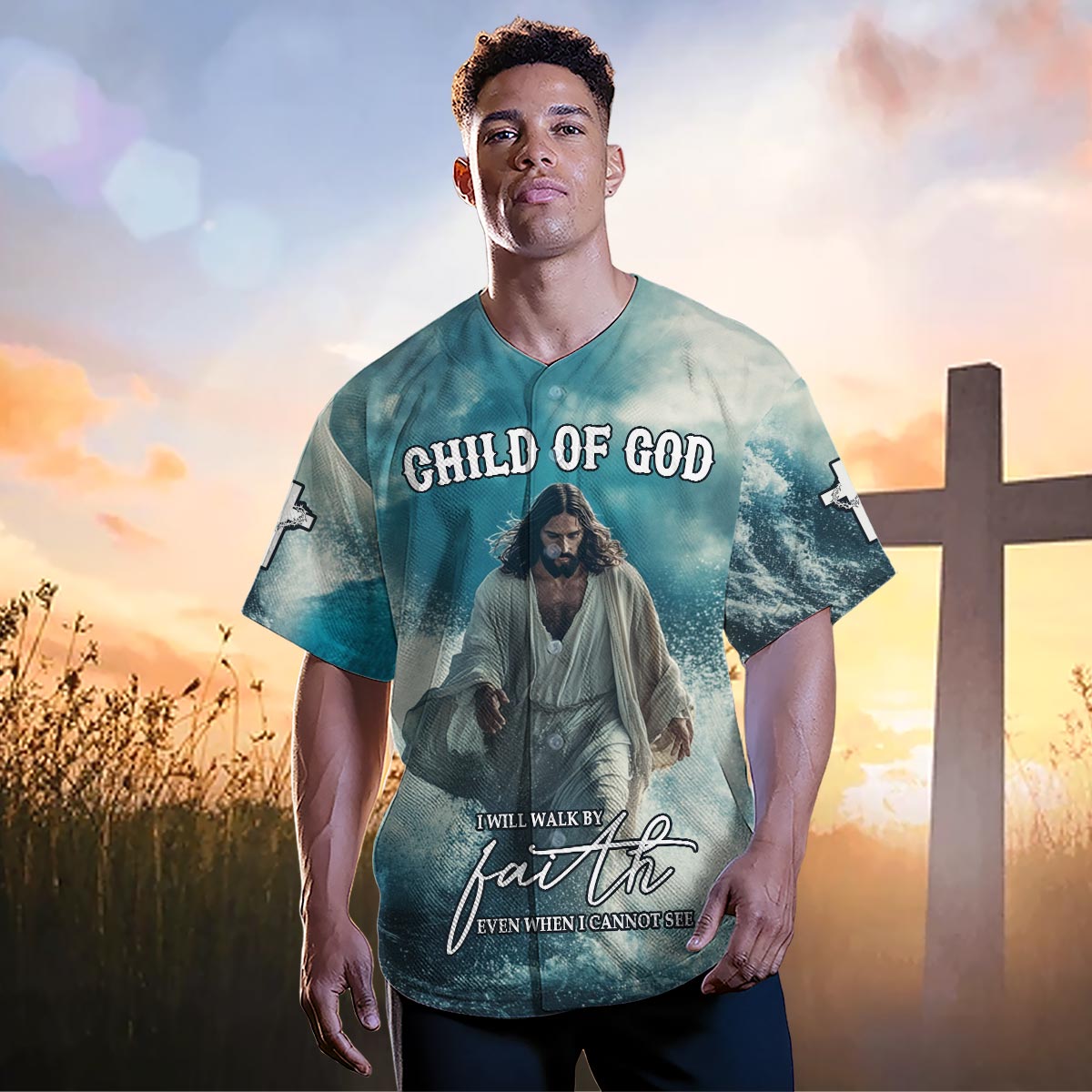 I will Walk by faith even when I cannot see Baseball Jersey