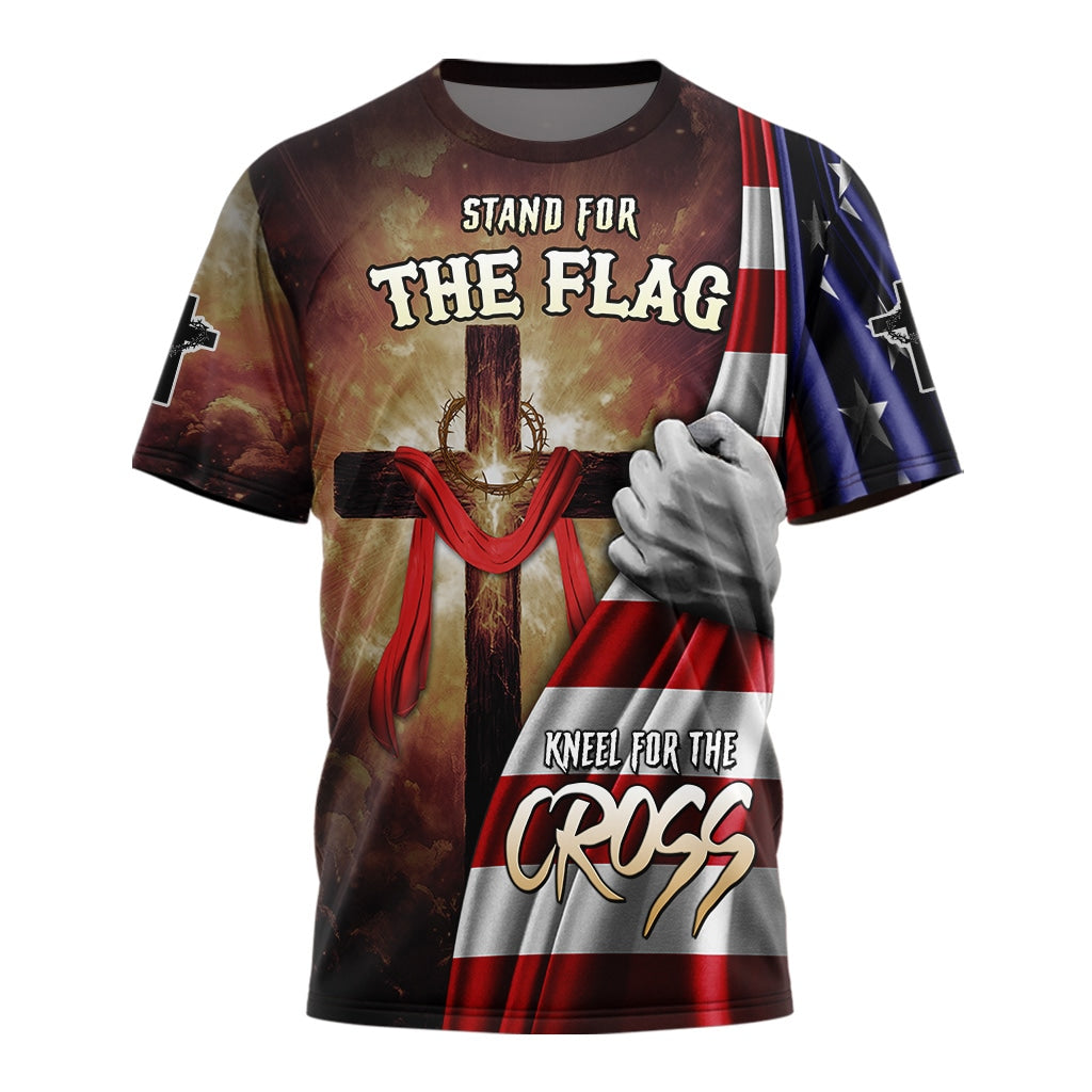 Stand for the Flag Kneel for the Cross T-shirt