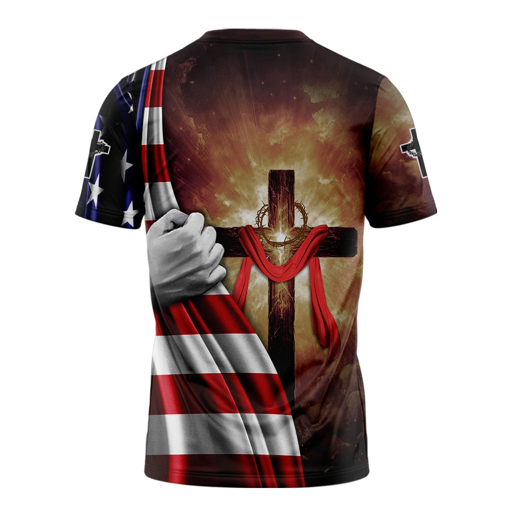 Stand for the Flag Kneel for the Cross T-shirt