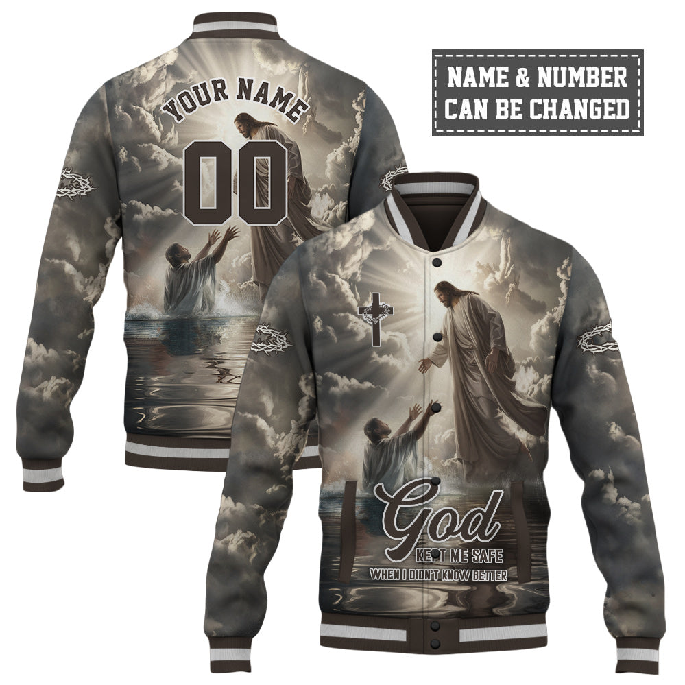 God Kept Me Safe When I Didn’t Know Better Baseball Jacket