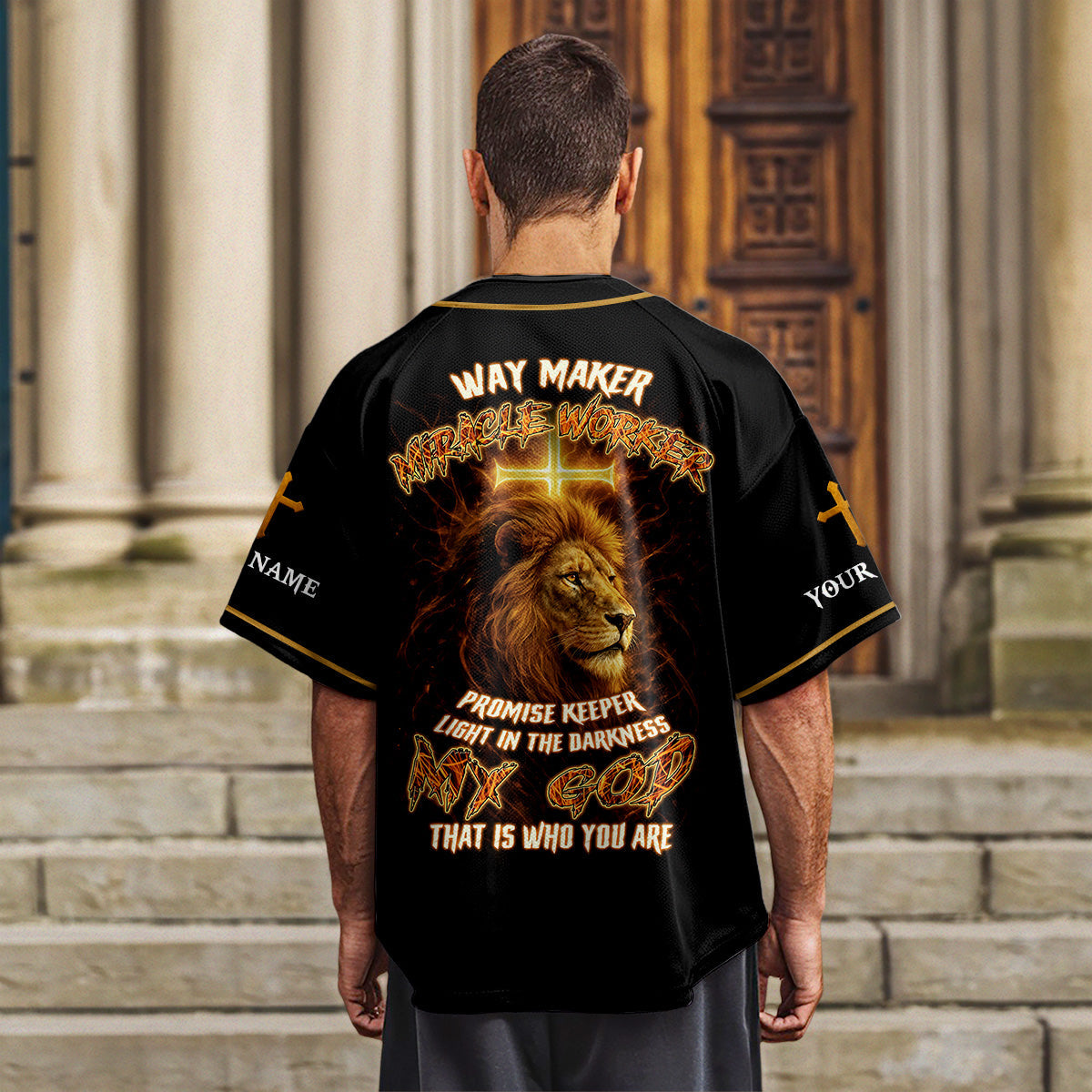 Way Maker Miracle Worker Promise Keeper Custom Name Baseball Jersey