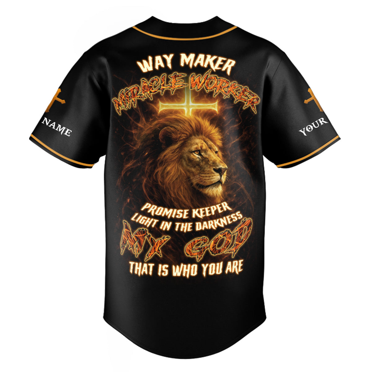 Way Maker Miracle Worker Promise Keeper Custom Name Baseball Jersey