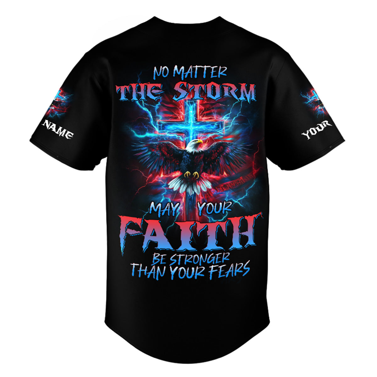 No Matter The Storm Custom Name Baseball Jersey