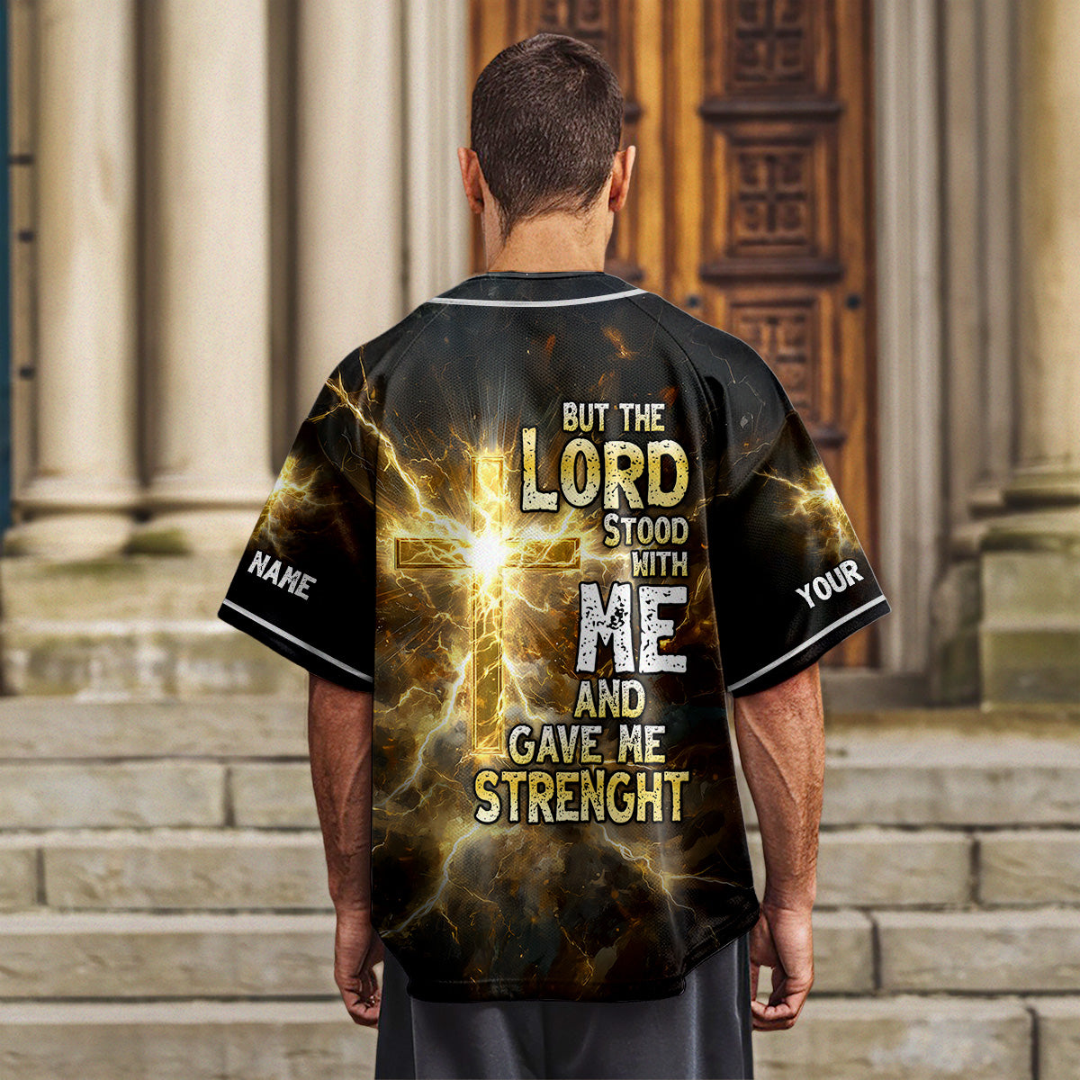 Lord Stood With Me Custom Name Baseball Jersey
