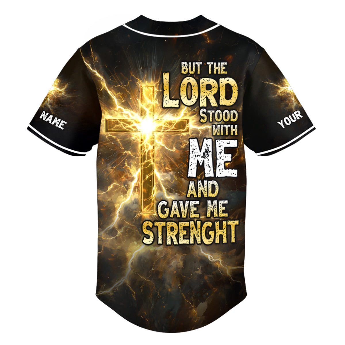 Lord Stood With Me Custom Name Baseball Jersey