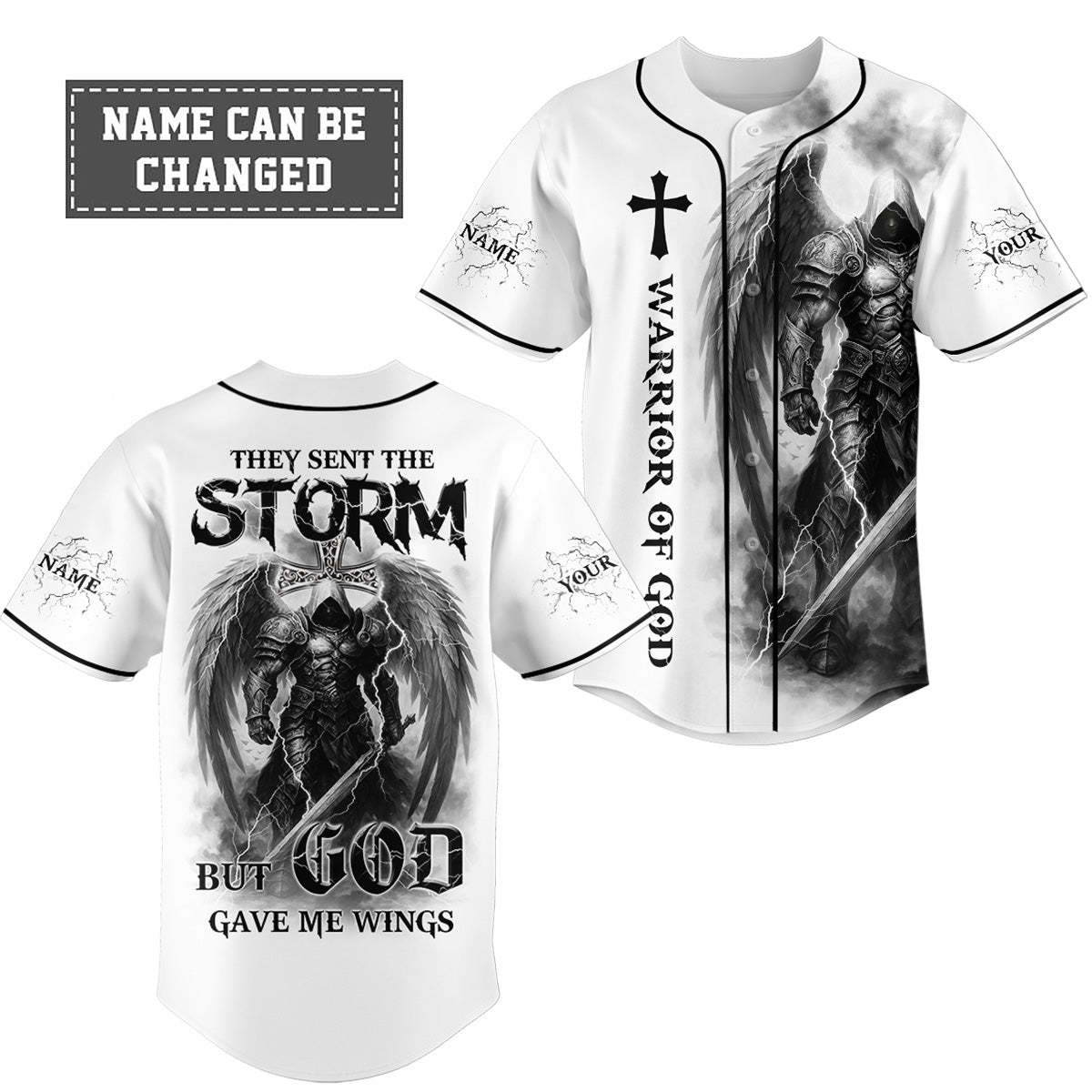 They Sent The Storm Custom Name Baseball Jersey