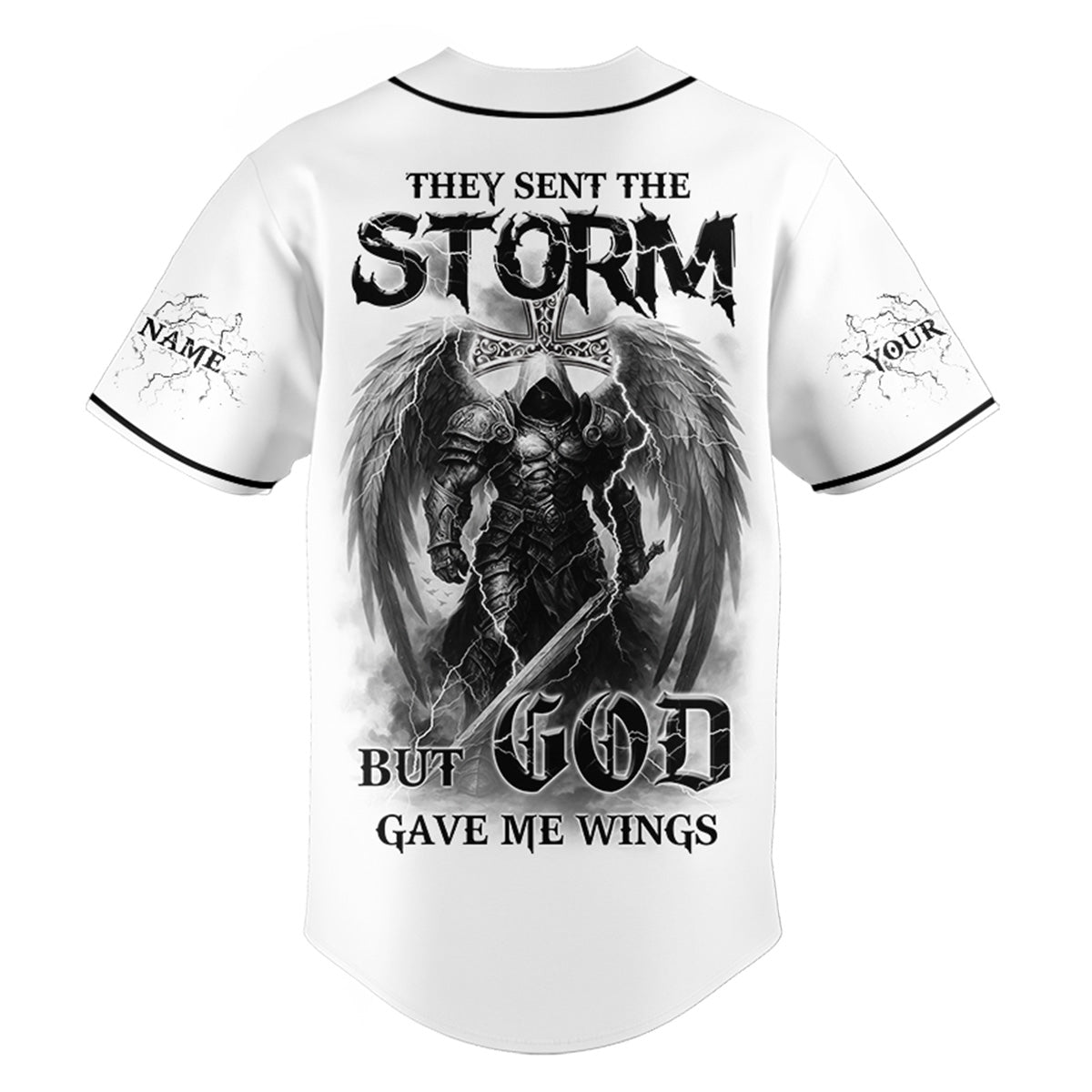 They Sent The Storm Custom Name Baseball Jersey