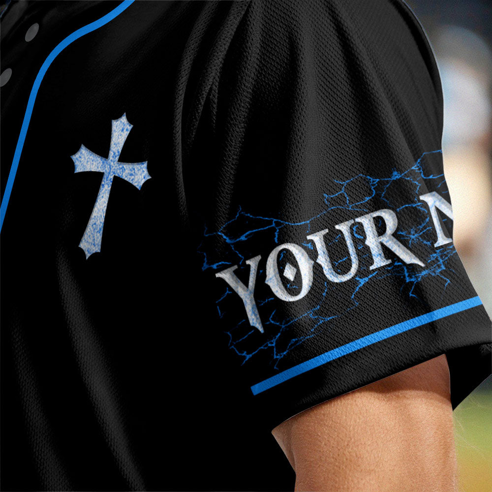 God Breaks Chains Not Promises Lion Custom Name Baseball Jersey