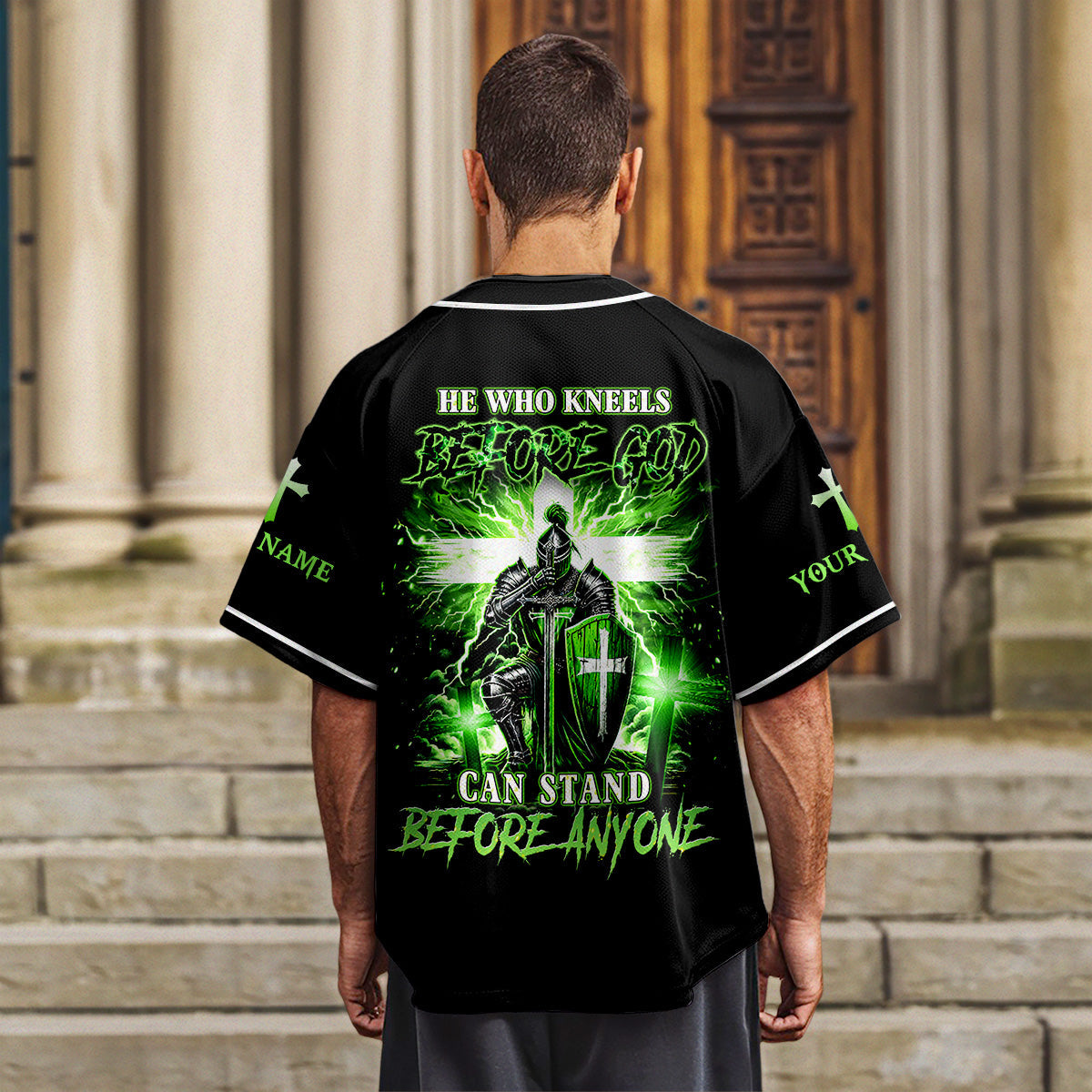 He Who Kneels Before God Warrior Custom Name Baseball Jersey