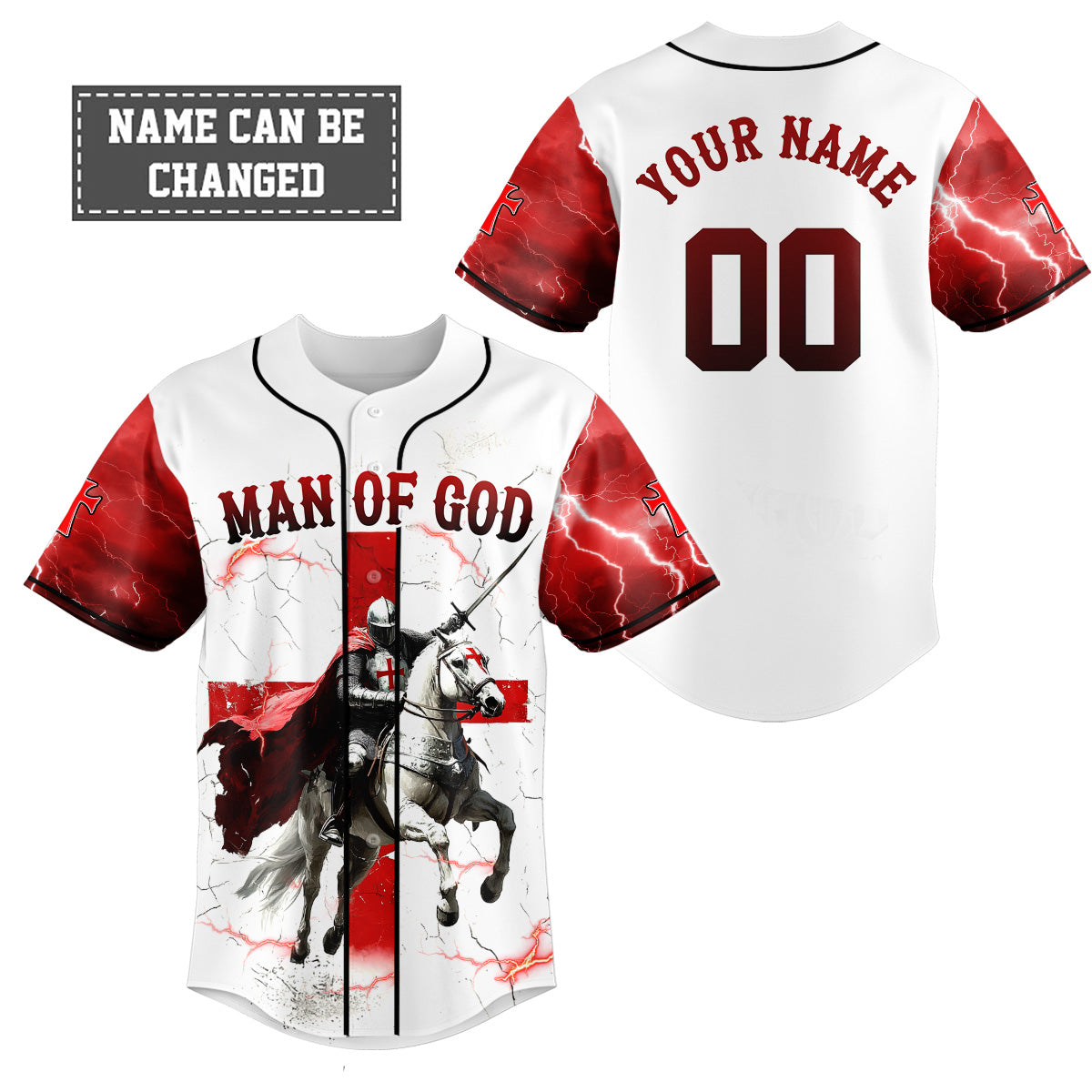 Man Of God Baseball Jersey