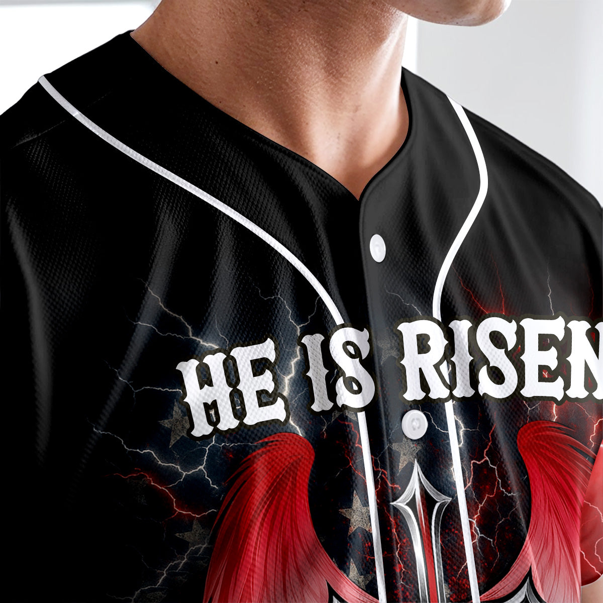 He Is Risen Baseball Jersey