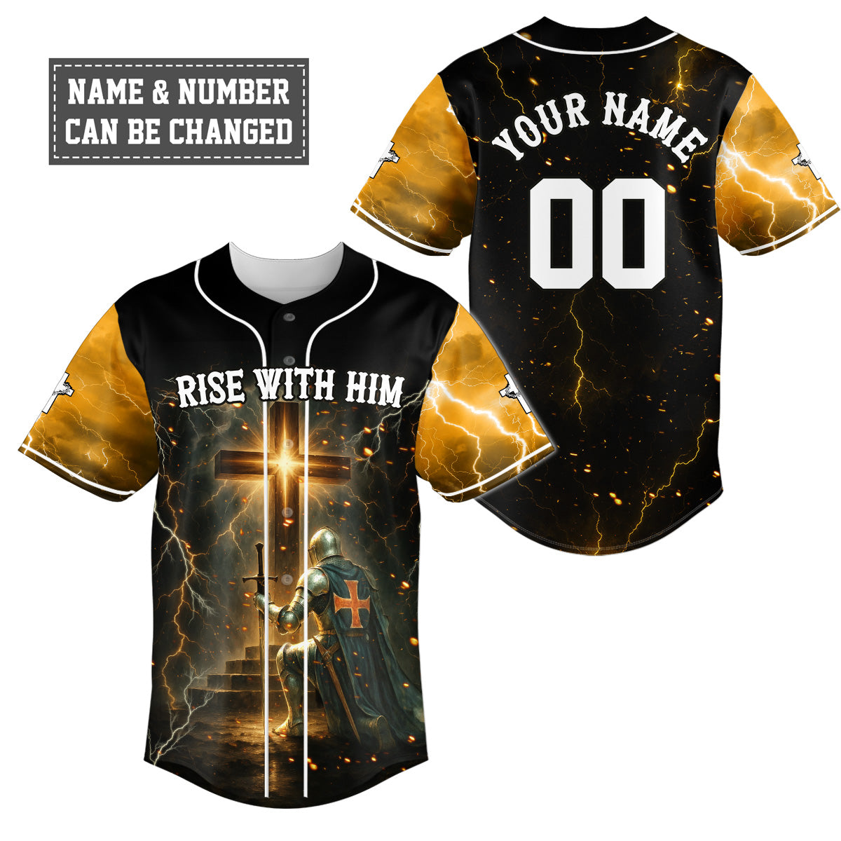 Rise With Him Baseball Jersey