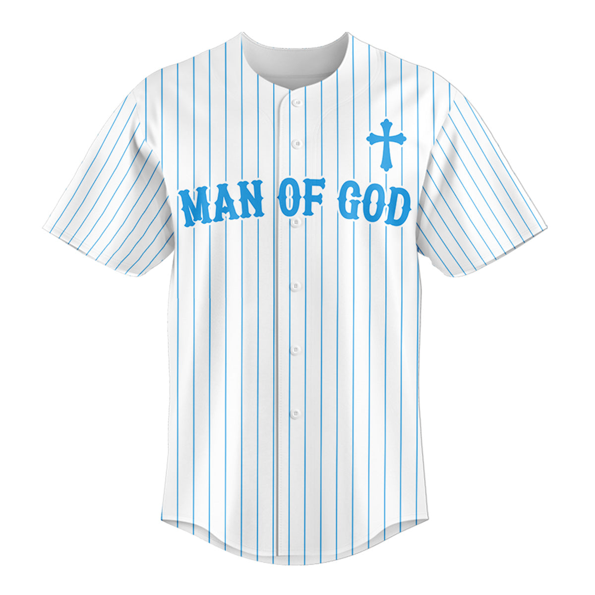 Man Of God Striped Baseball Jersey