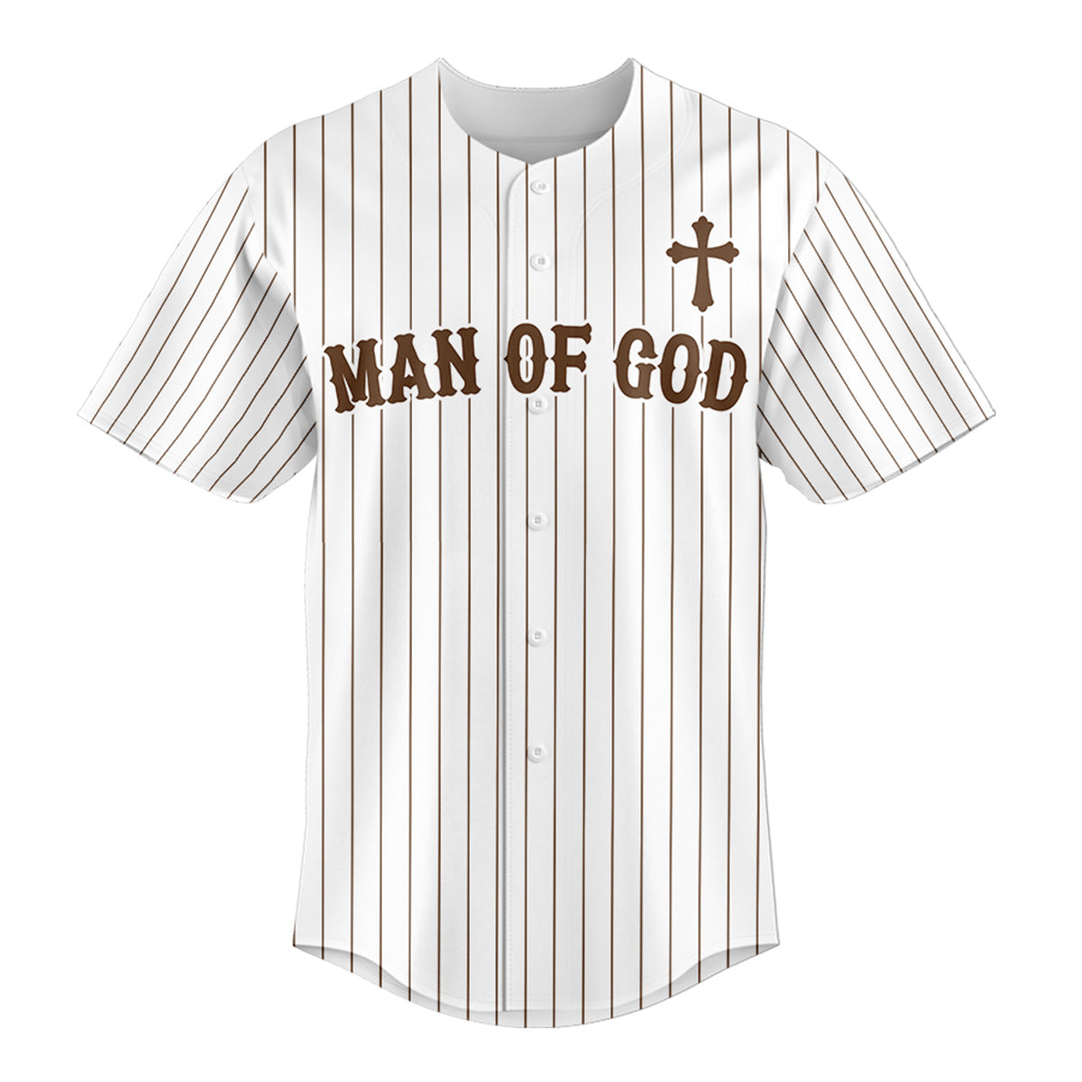 Man Of God Striped Baseball Jersey