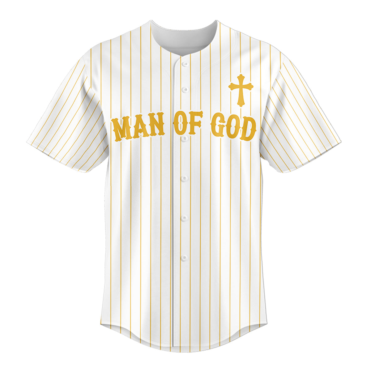 Man Of God Striped Baseball Jersey