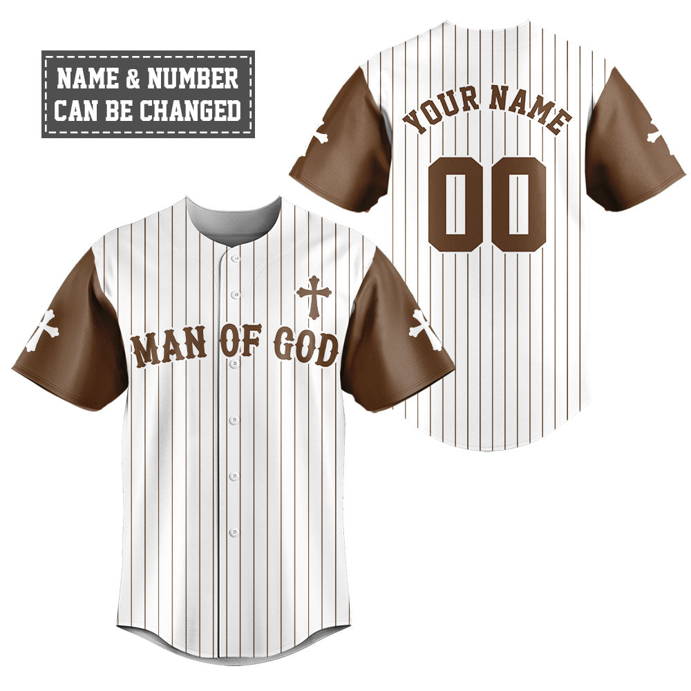 Man Of God Striped Baseball Jersey