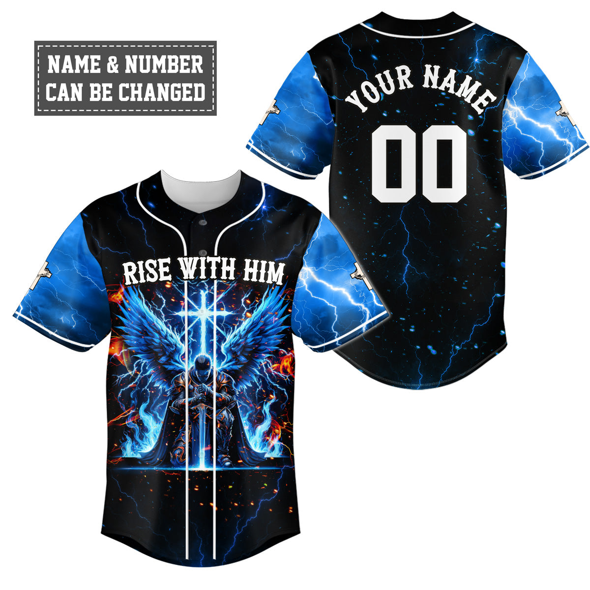 Rise with Him Baseball Jersey