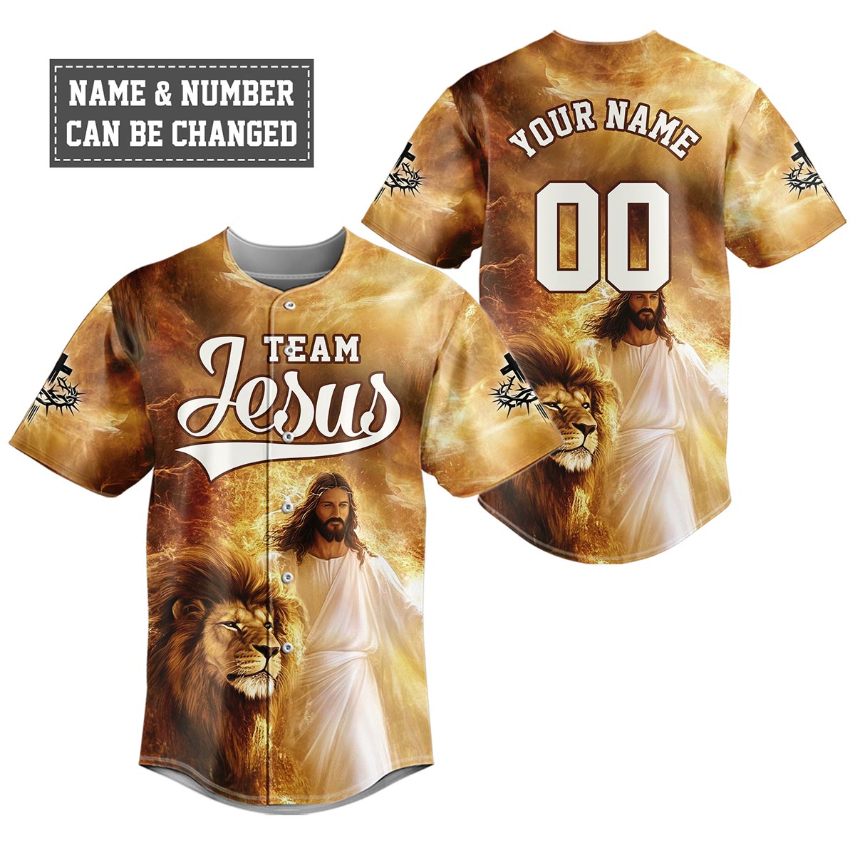 Team Jesus – Lion of Judah Baseball Jersey