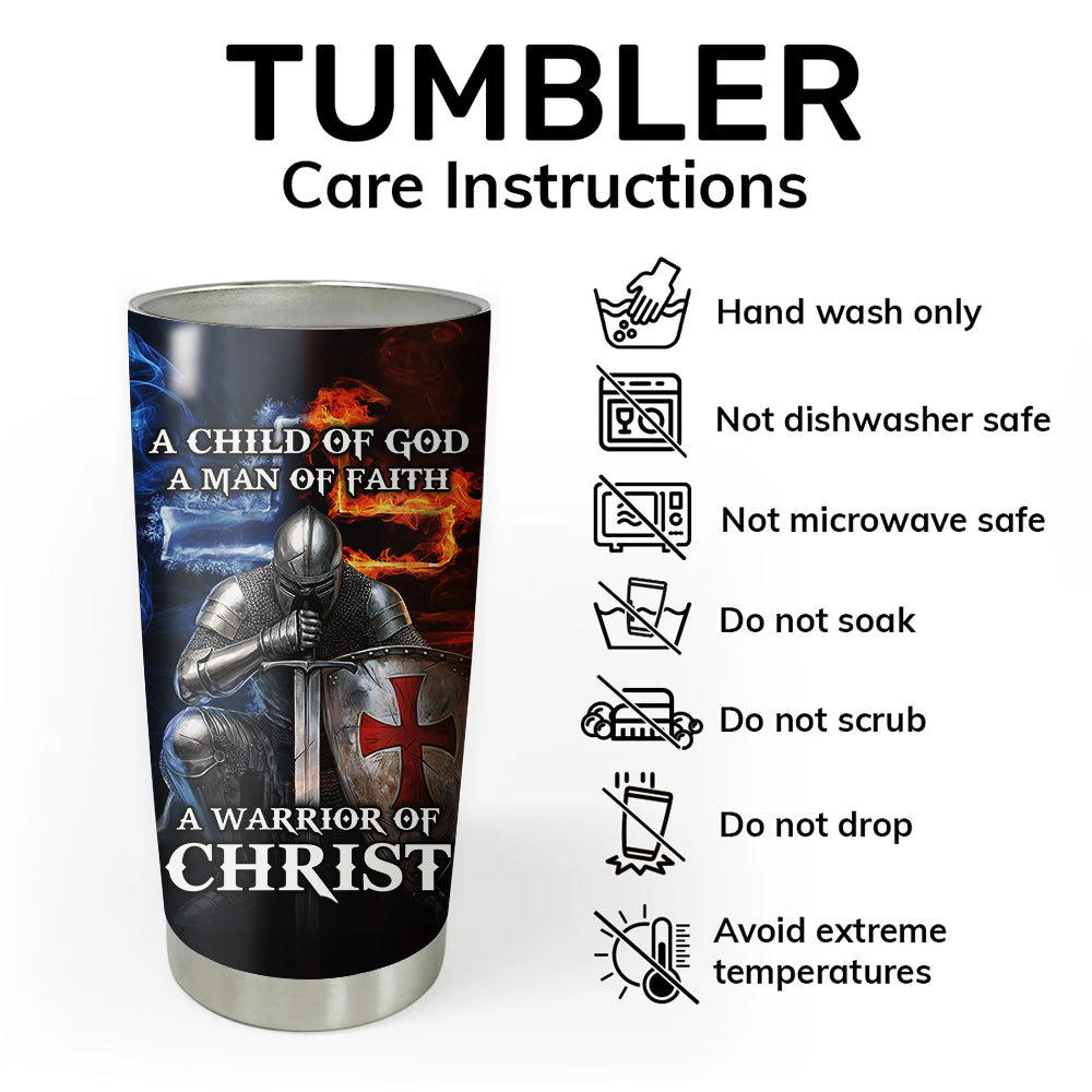 A Child of God A man of Faith Tumbler