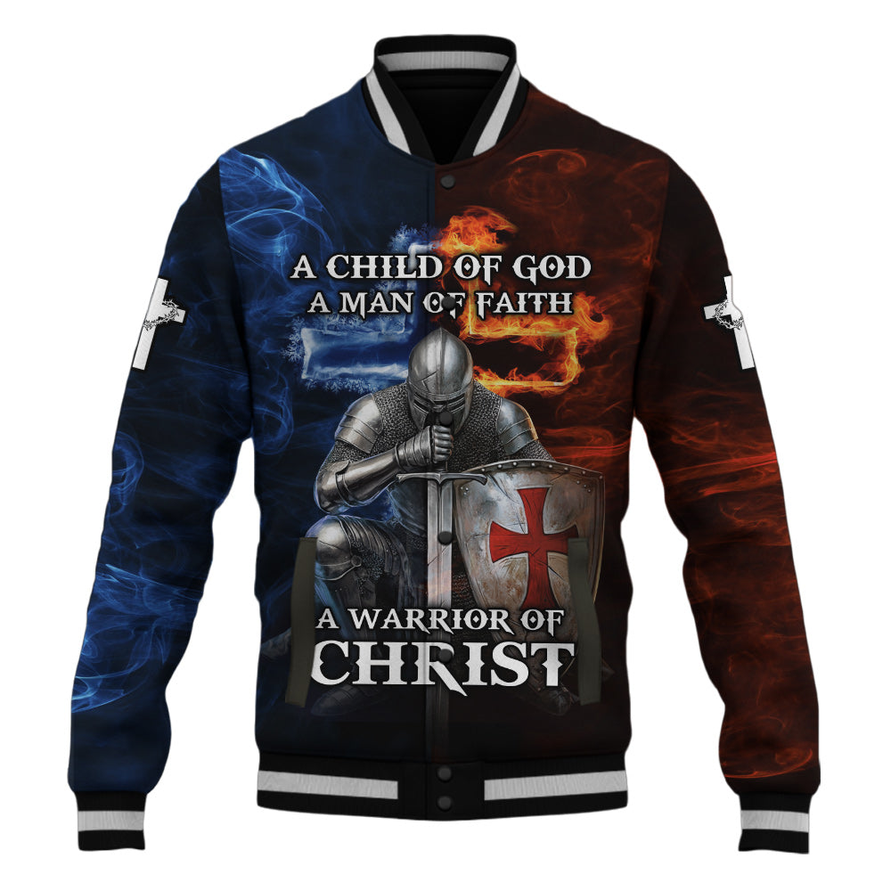 A Child of God A man of Faith Baseball Jacket